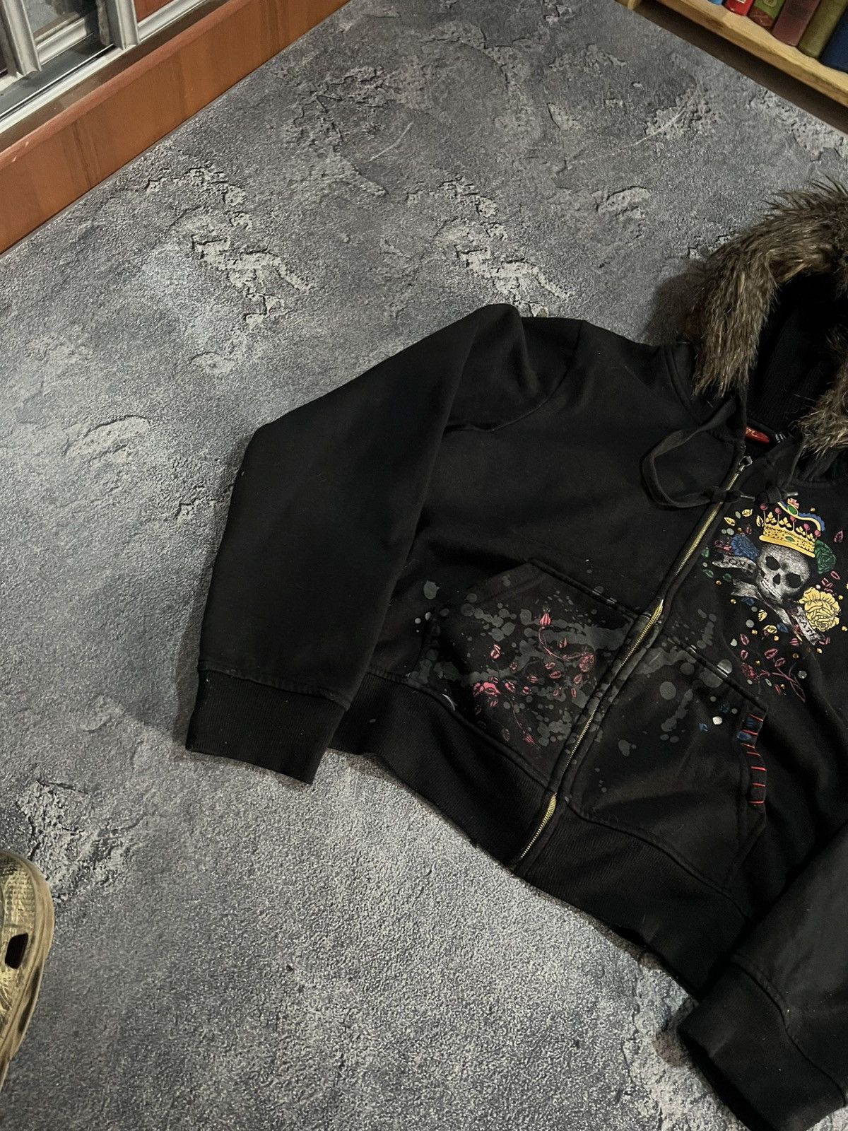 Vintage Y2K Glamour Zip Hoodie Balenciaga Style / Avant Garde Faded Size US M / EU 48-50 / 2 - 5 Thumbnail