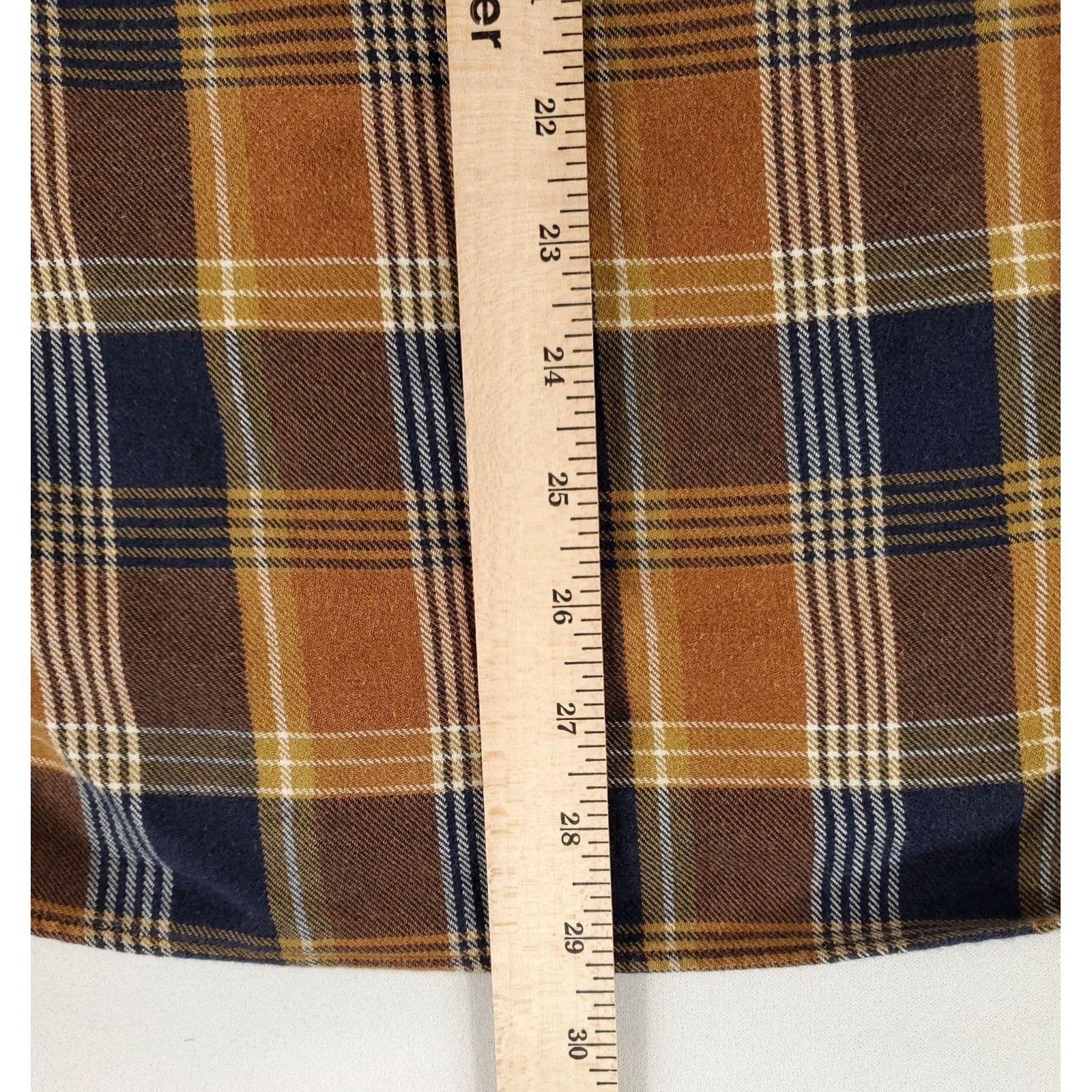 Wallace & Barnes Wallace & Barnes Shirt Flannel Button Up Plaid Brown Blue Slim Fit Mens XL Multicolor Size US XL / EU 56 / 4 - 5 Thumbnail