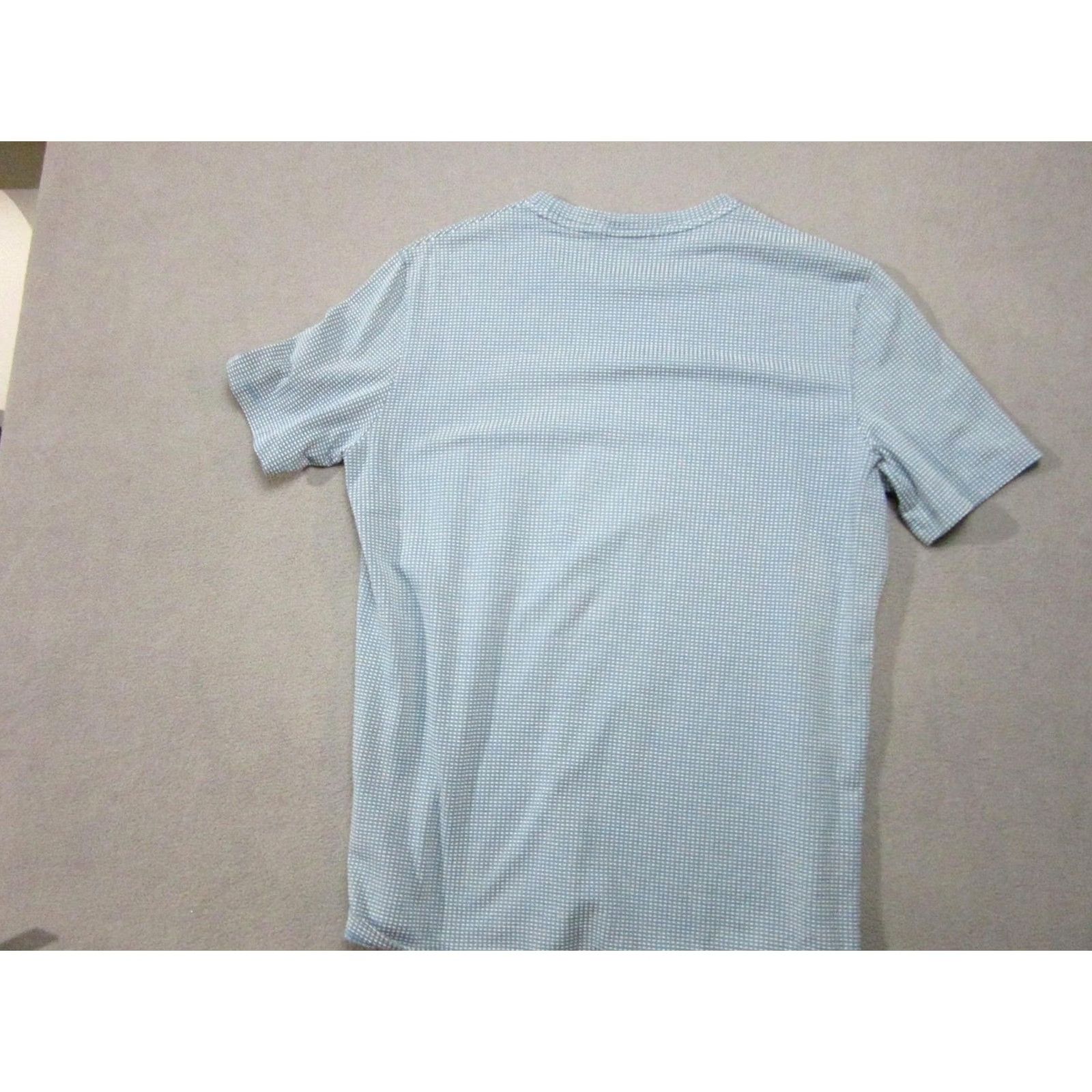 Theory Theory Shirt Mens Large Blue White Geometric Crewneck Tee Lightweight Casual Size US L / EU 52-54 / 3 - 5 Thumbnail