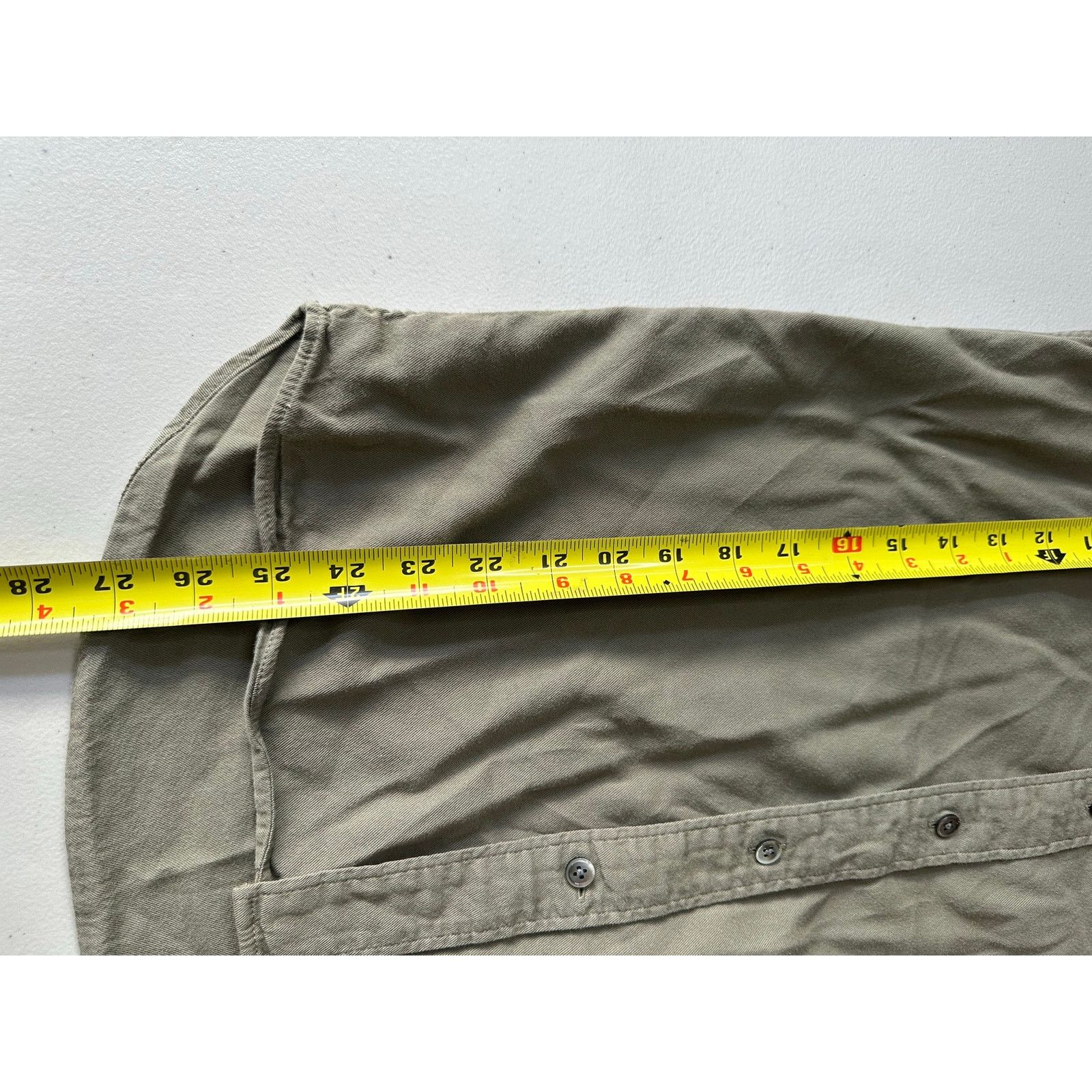 Buck Mason Buck Mason Men's XS Olive Green Draped Twill Button Up Shirt Size US XS / EU 42 / 0 - 8 Thumbnail