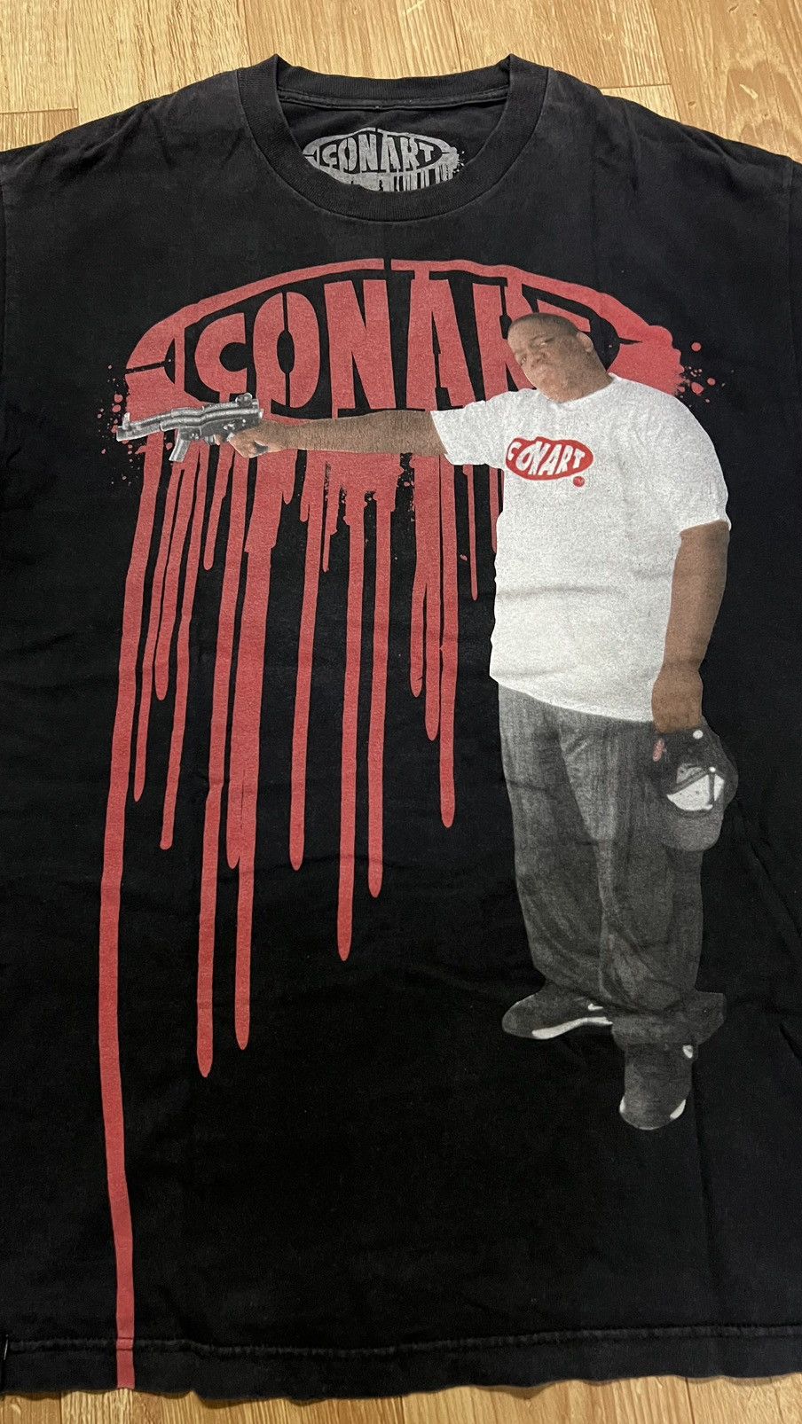 BIGI RARE VINTAGE 90s CONART X BIGGIE OVERPRINT GRAPHIC RAPP TEE Size US L / EU 52-54 / 3 - 15 Thumbnail
