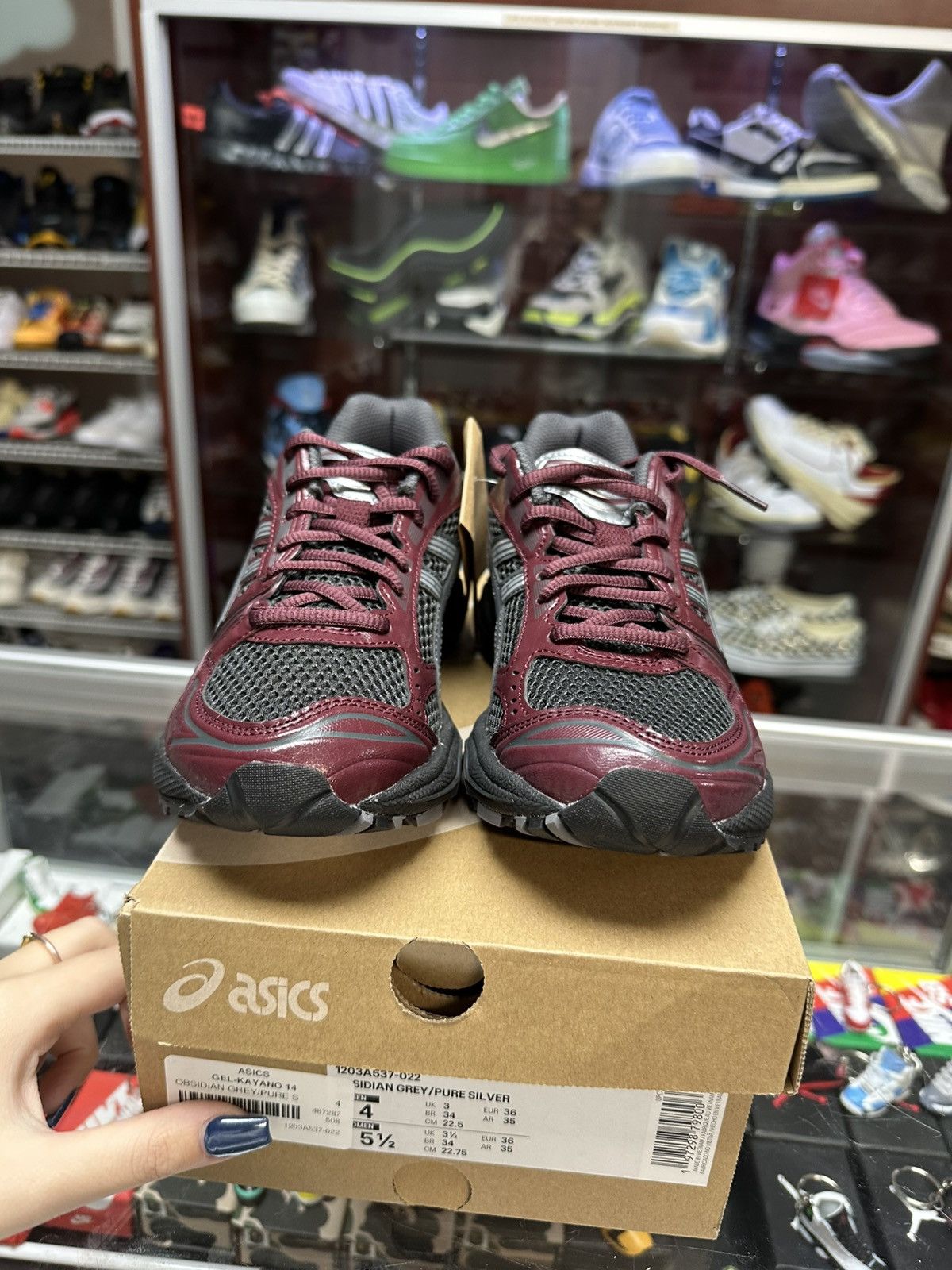 Asics Asics Kayano 14 ‘Maroon/Black’ Size US 5.5 / IT 35.5 - 3 Thumbnail