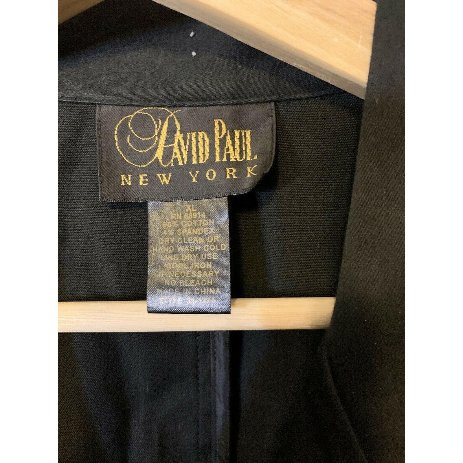 Other David Paul Women’s Sz XL Black cotton blend TOP shirt Size XL / US 12-14 / IT 48-50 - 2 Thumbnail