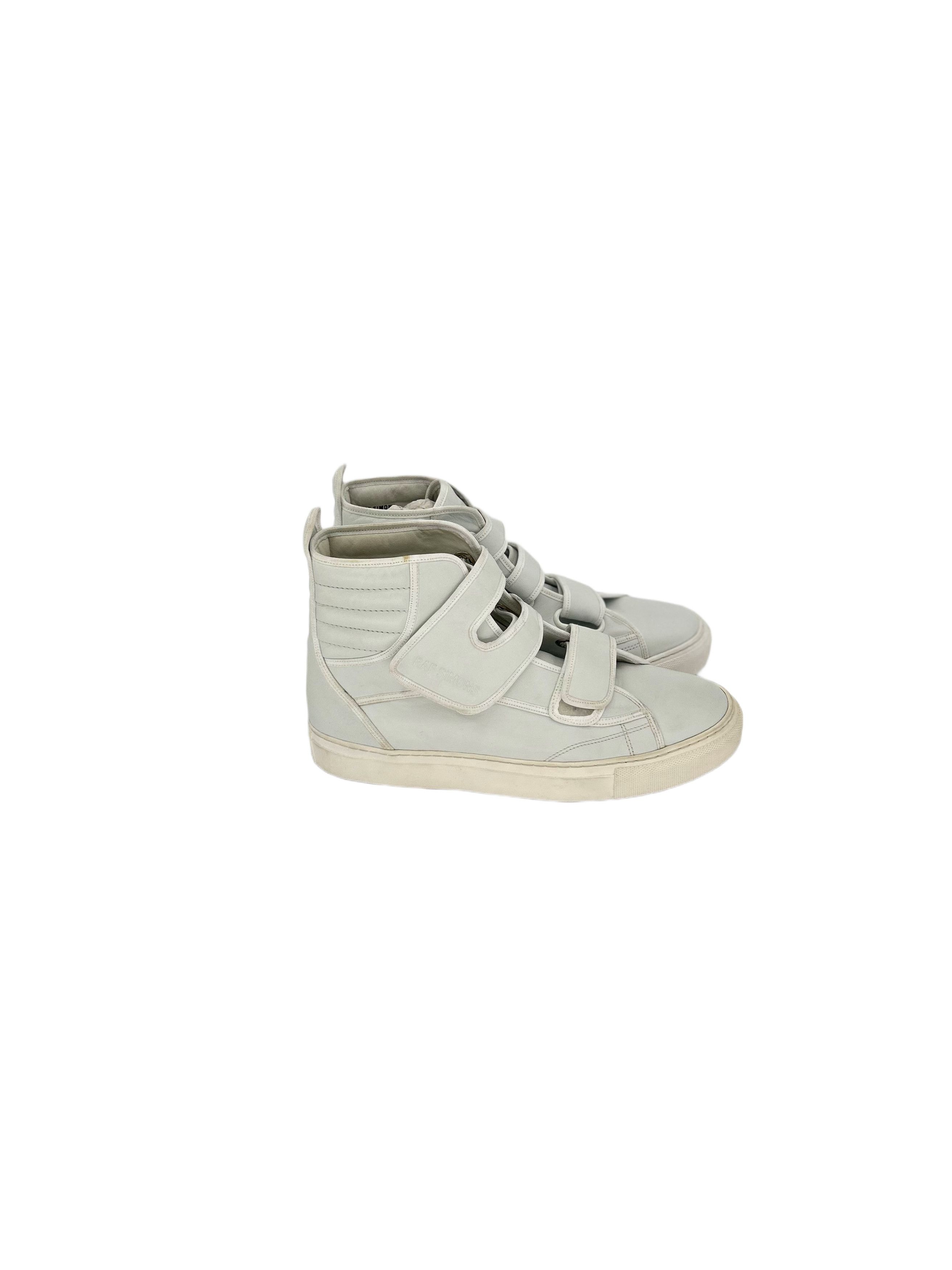 Raf Simons Raf Simons White Velcro Strap High Top Trainers Size US 7 / EU 40 - 2 Thumbnail