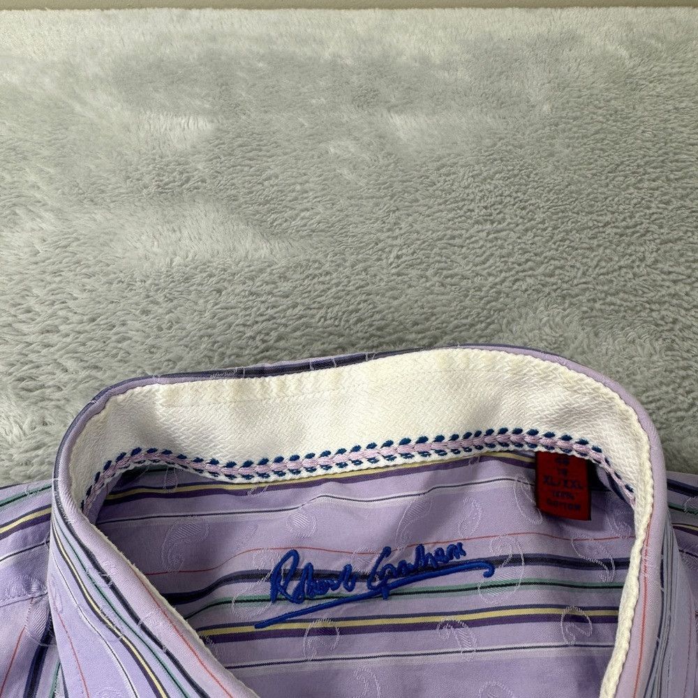 Robert Graham Robert Graham Button Up Long Sleeve Purple Shirt Men’s Size Size US XL / EU 56 / 4 - 7 Thumbnail