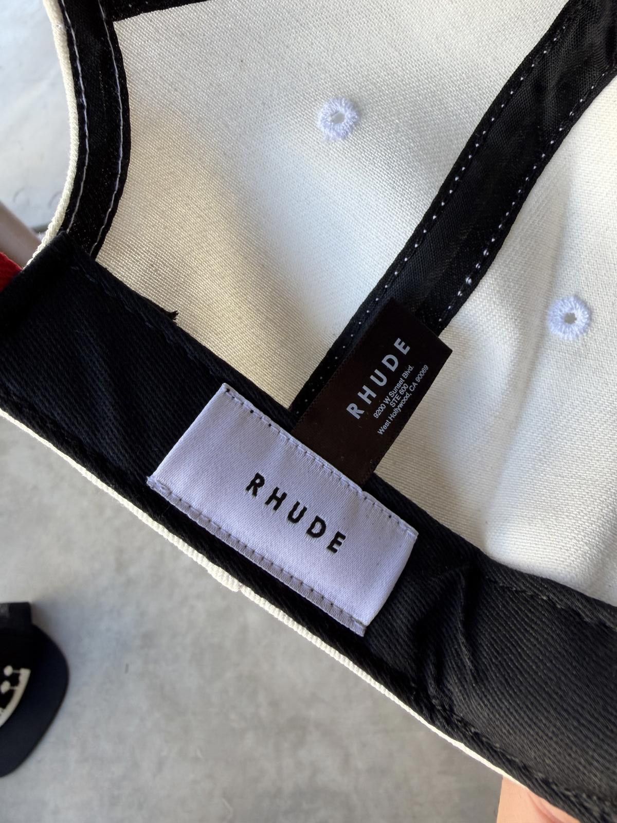 Rhude Rhude Trophy Racing Hat White Red World Championship Hat Size ONE SIZE - 6 Thumbnail