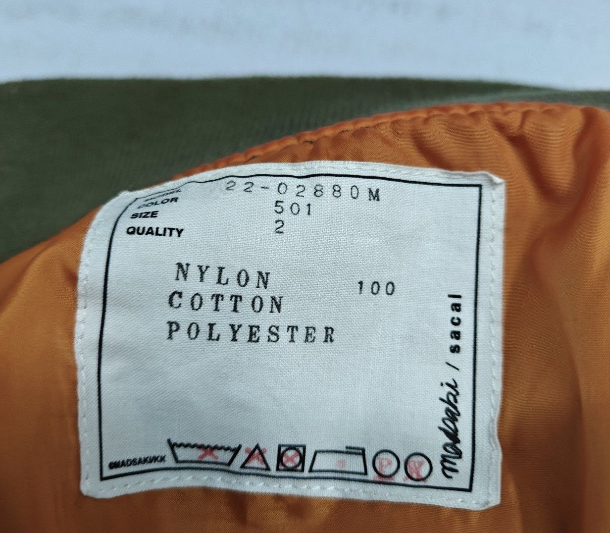 Sacai Sacai x Madsaki collaborative MA-1 Size US M / EU 48-50 / 2 - 4 Thumbnail