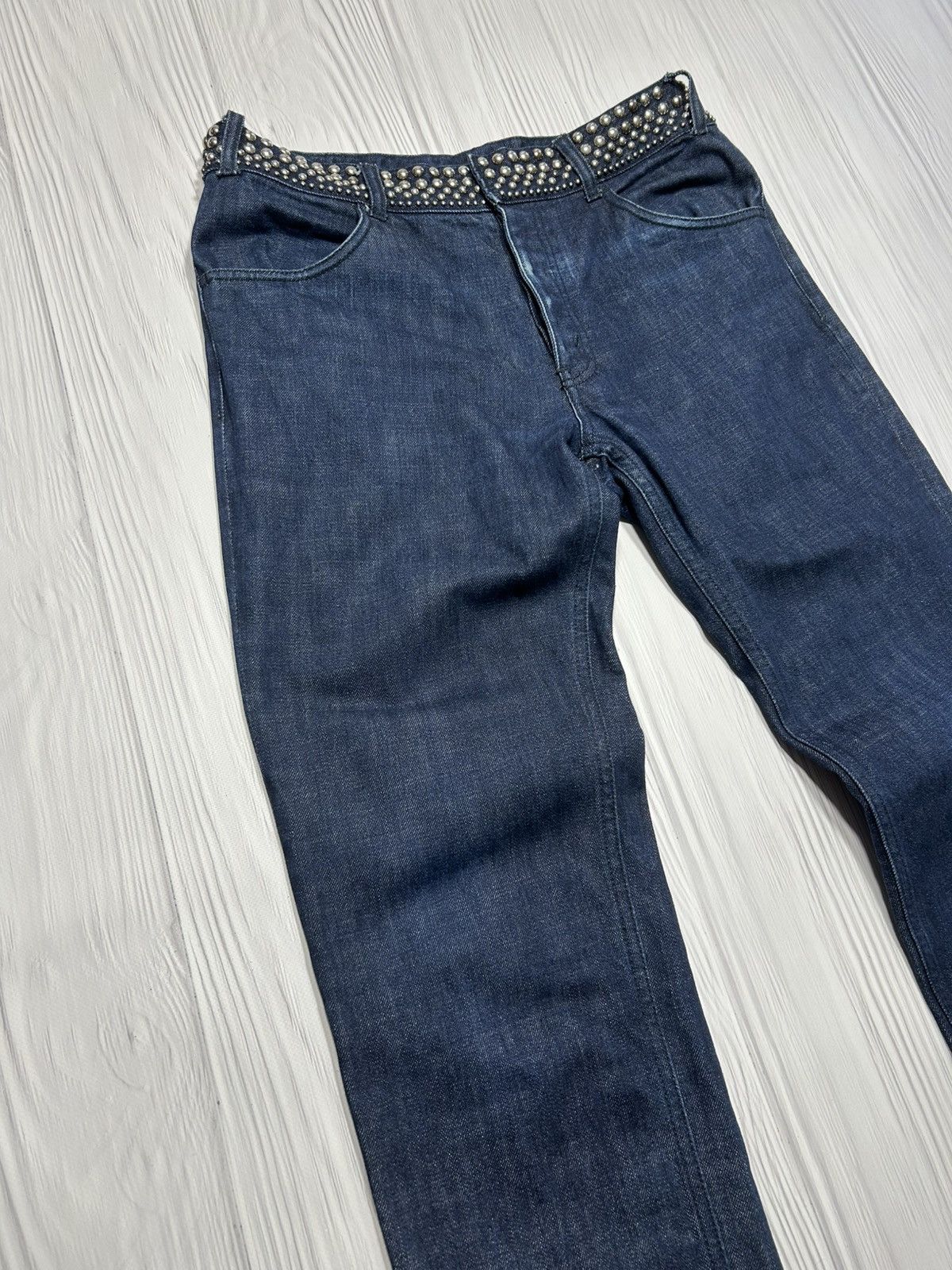 Prada Prada SS12 Studded Waistband Denim Pants Size 33 Size US 33 - 6 Thumbnail