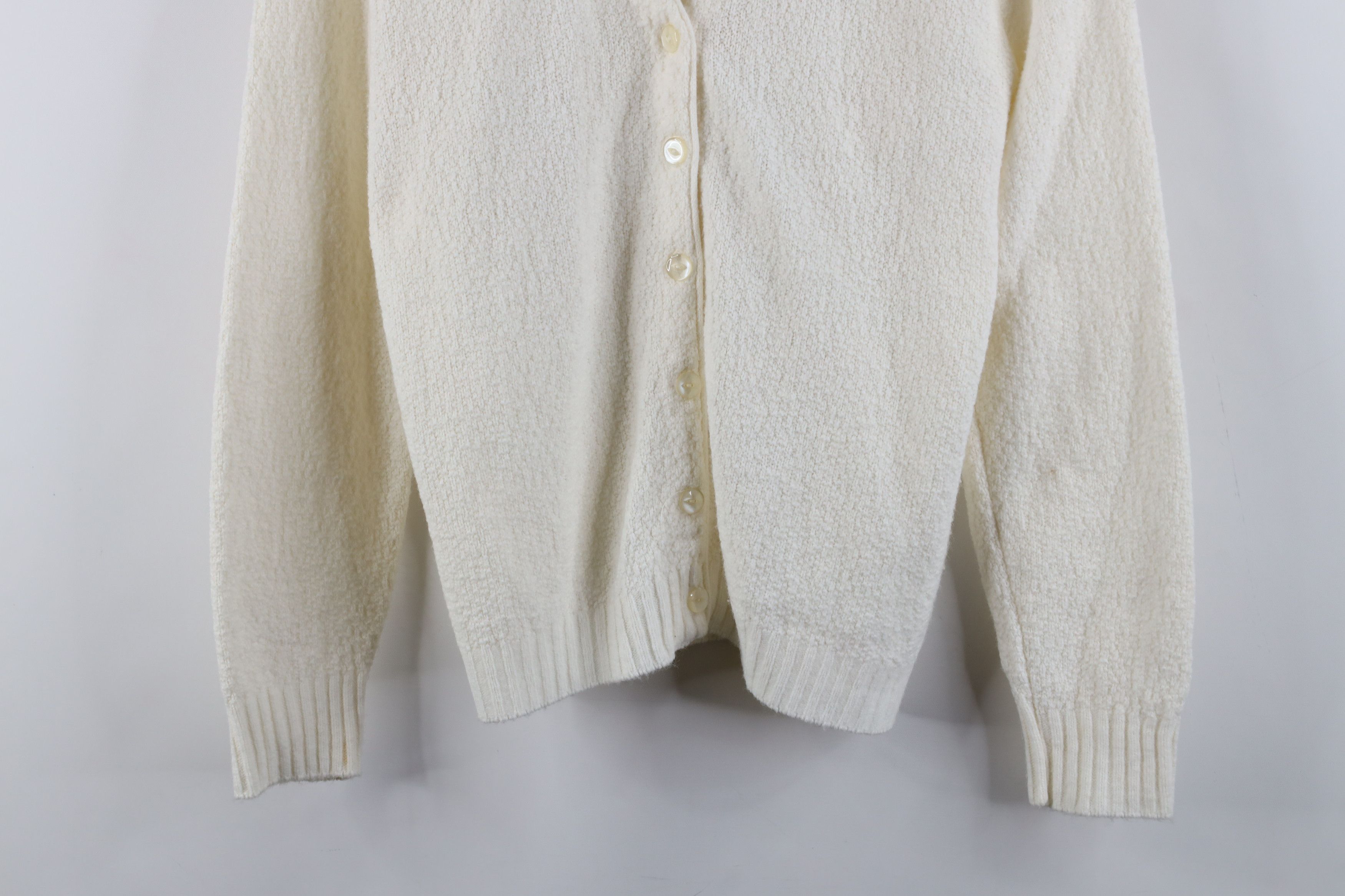 Vintage Vintage 50s 60s Streetwear Textured Knit Cardigan Sweater Size S / US 4 / IT 40 - 3 Thumbnail