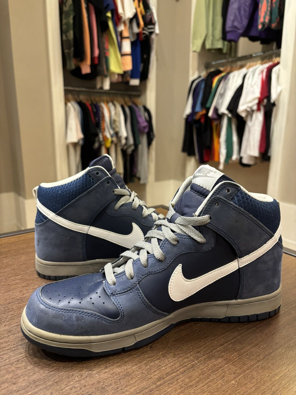 Nike Nike Dunk High Navy/Grey/White Size US 10 / EU 43 - 3 Thumbnail