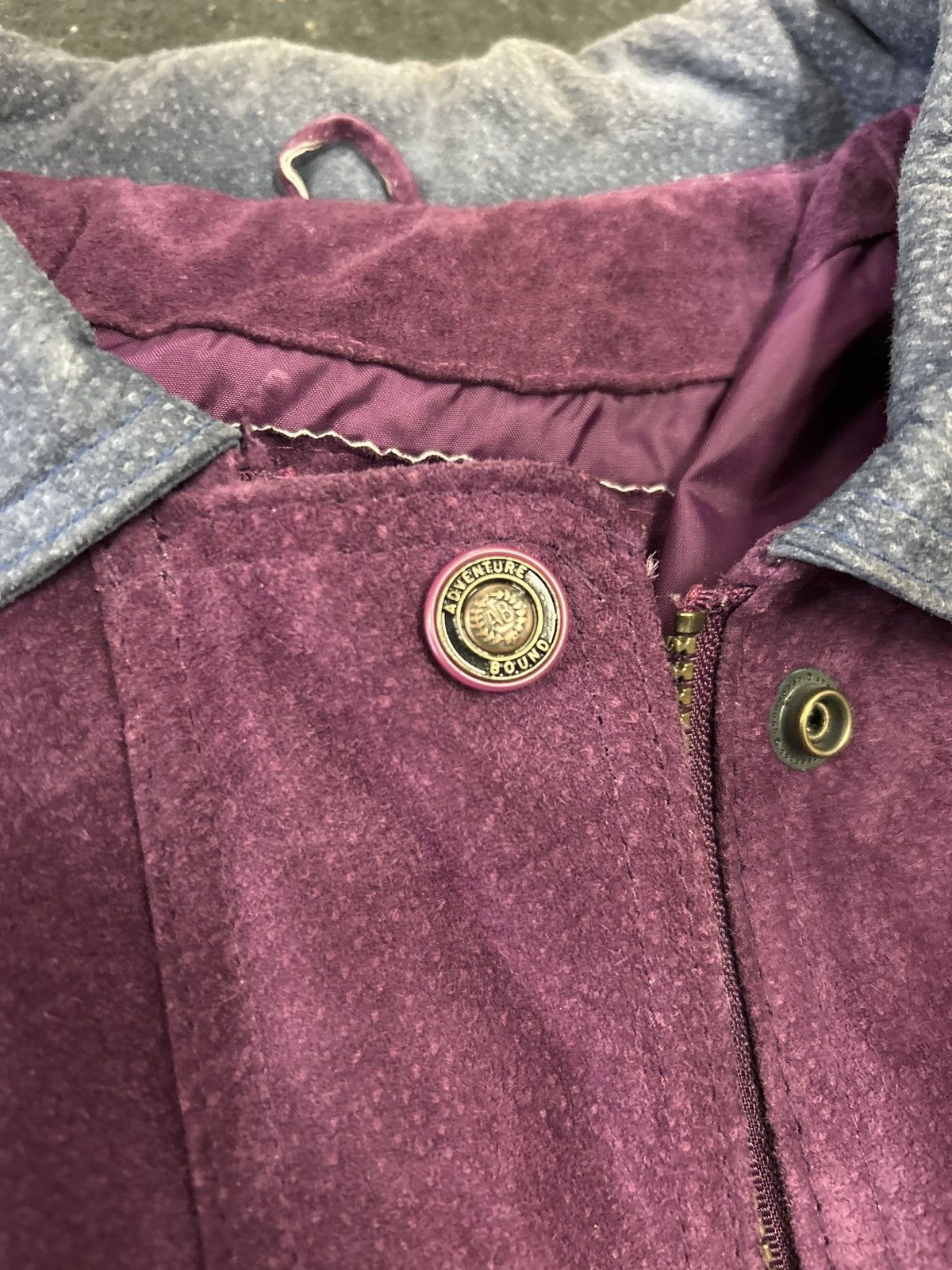 Adventure Bound Adventure Bound Purple and Blue Leather Bomber Jacket Size S / US 4 / IT 40 - 4 Thumbnail