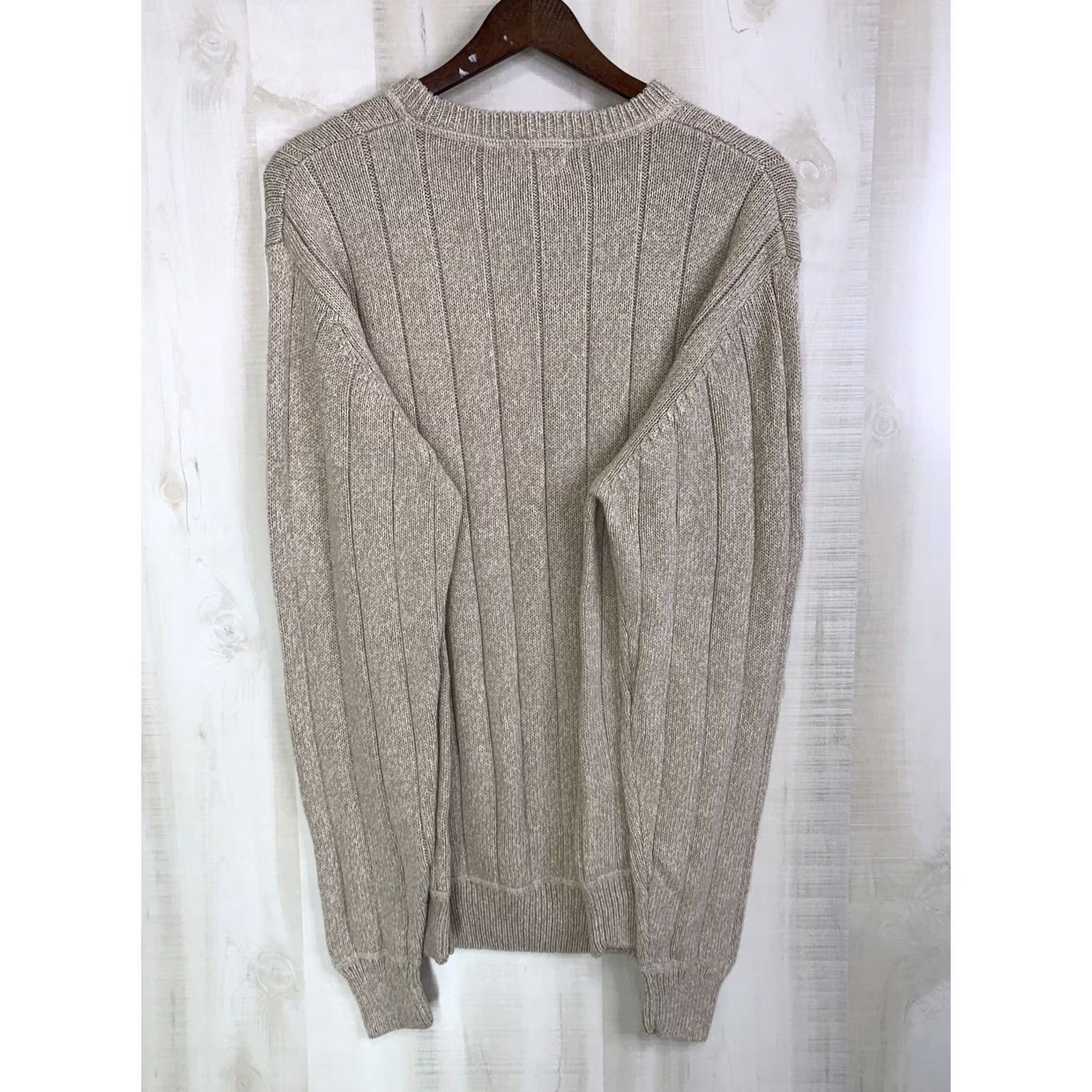 Dockers VINTAGE: false Dockers Sweater Crew Neck Knit Long Sleeve Khaki Beige Cotton Men L Regular Pullover Winter Casual Workwear Travel Size US L / EU 52-54 / 3 - 8 Thumbnail