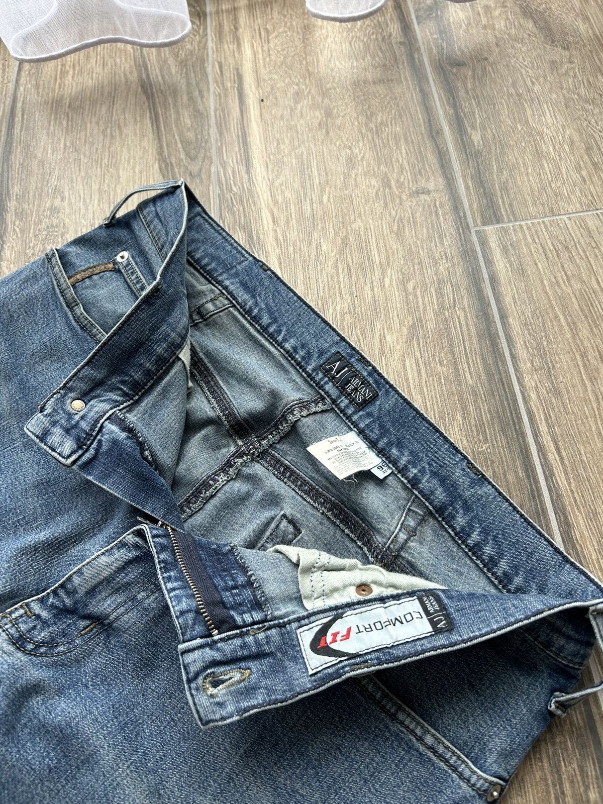 Armani × Emporio Armani × Vintage Vintage Armani Jeans mens distressed denim pants Size US 36 / EU 52 - 4 Thumbnail