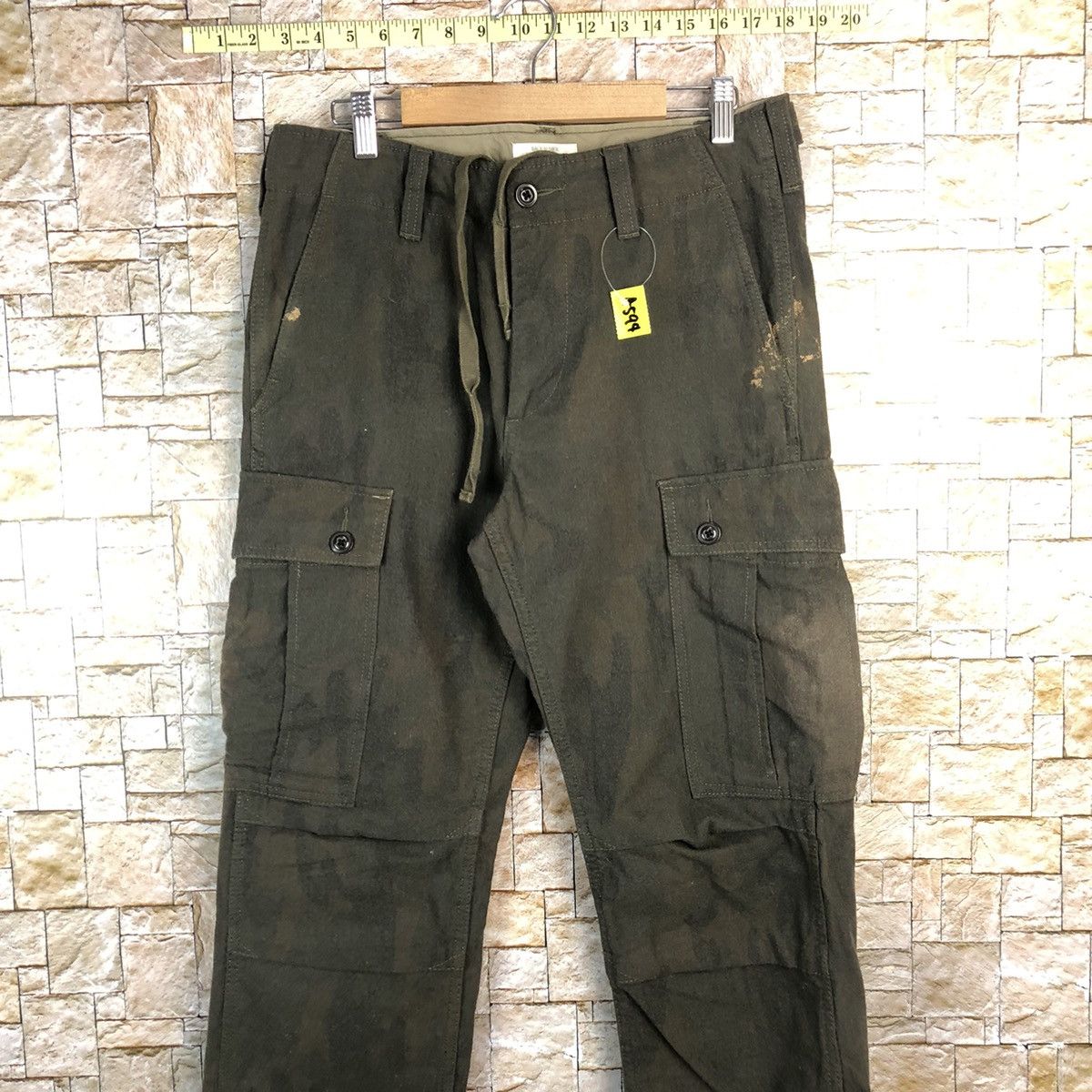 Japanese Brand Back Number Green Cargo Multipocket Pants #A594 Size US 30 / EU 46 - 2 Thumbnail