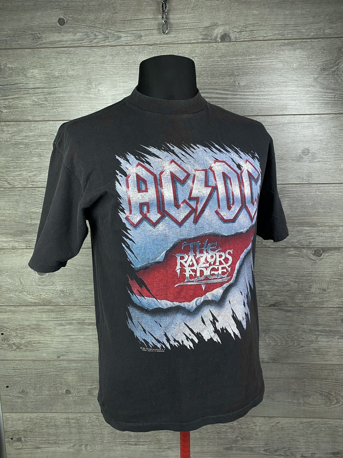 Vintage Vintage 1990 AC/DC The Razors Edge Tour original Brockum Size US M / EU 48-50 / 2 - 1 Thumbnail