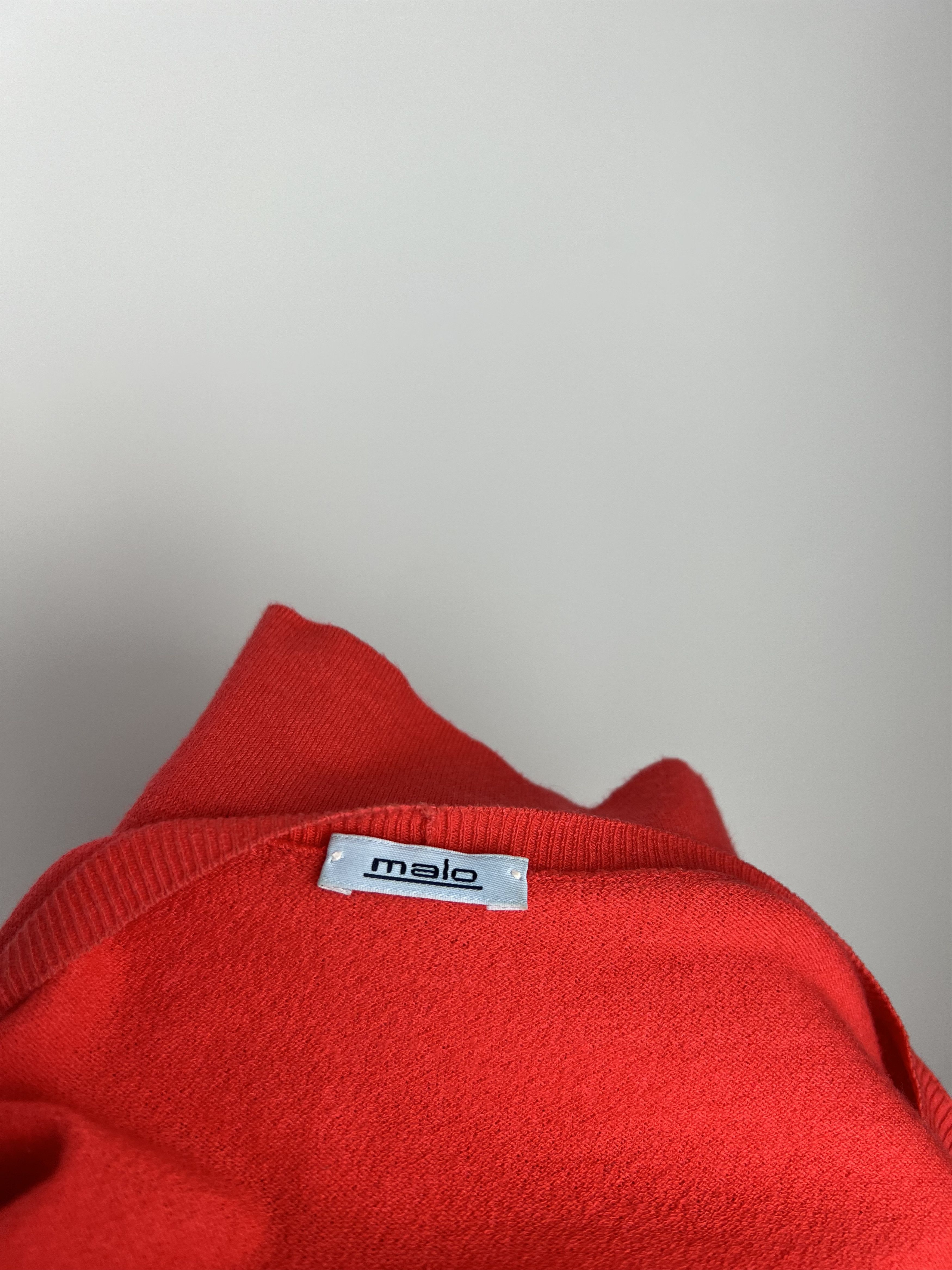 Malo Malo Colar Red Cotton Cardigan Size IT44 Size M / US 6-8 / IT 42-44 - 5 Thumbnail