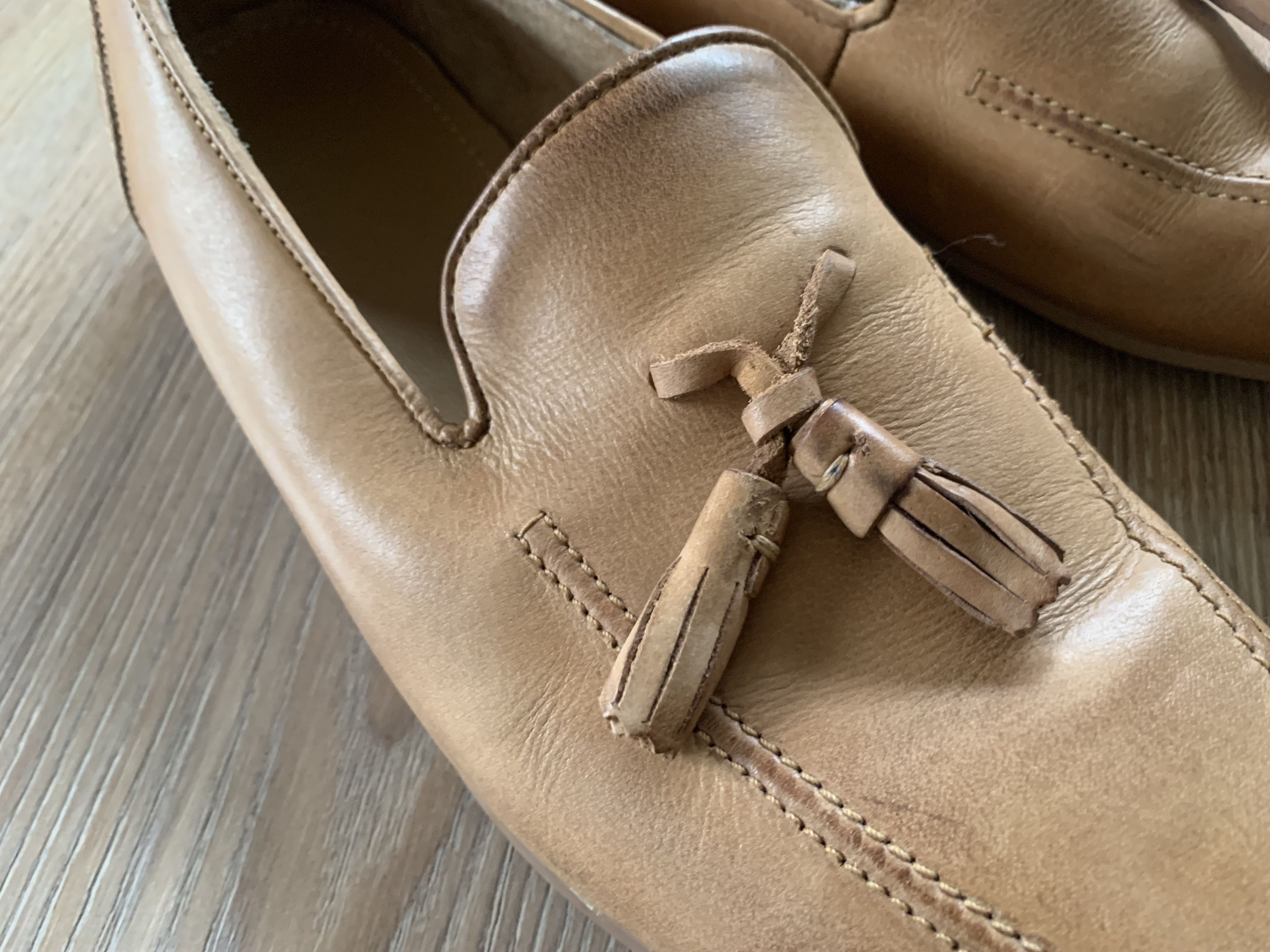 Kurt Geiger Kurt Geiger Tan Leather Tassel Loafers Size US 11 / EU 44 - 10 Thumbnail