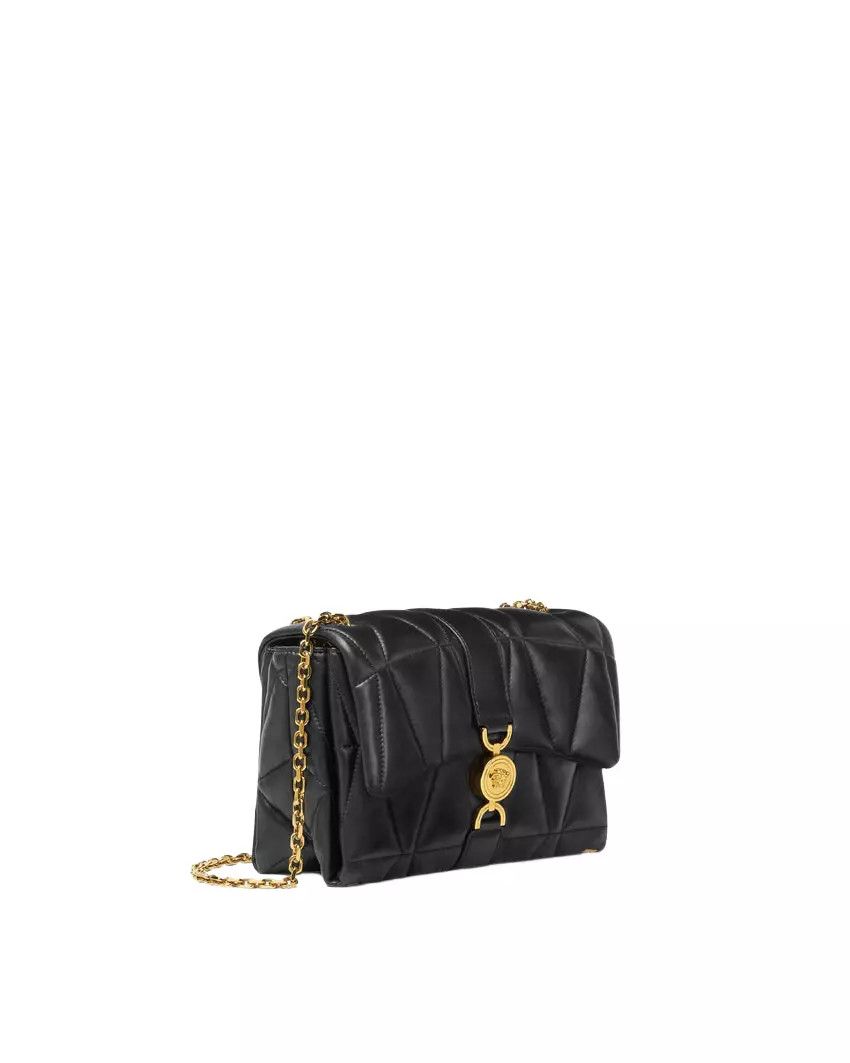 Versace VERSACE Kleio Black Quilted Leather Shoulder Bag AUTH. Size ONE SIZE - 2 Thumbnail
