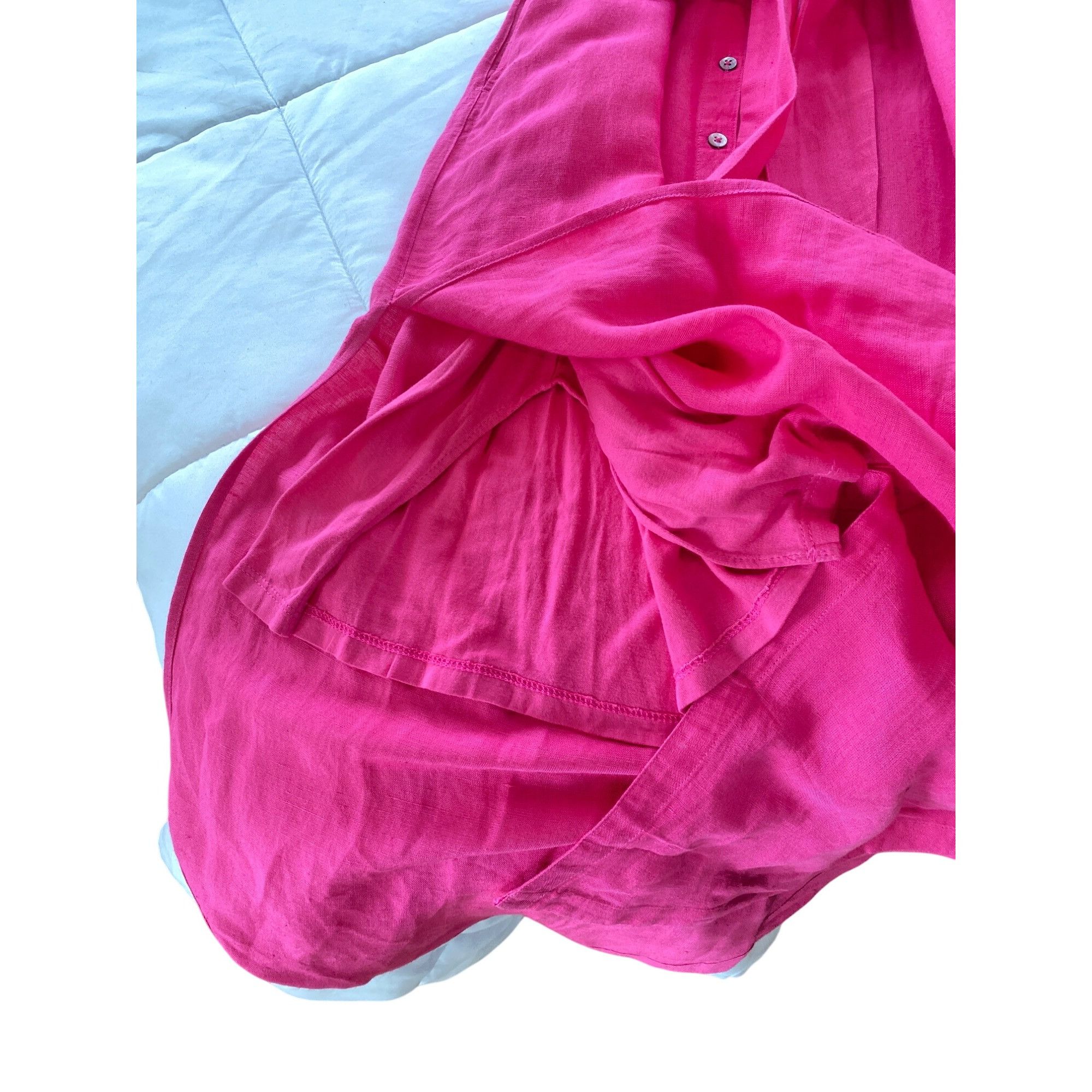 Designer NWT Sundance Catalog Antoniette Linen Dress Pink XS MSRP$148 Size XS / US 0-2 / IT 36-38 - 12 Thumbnail