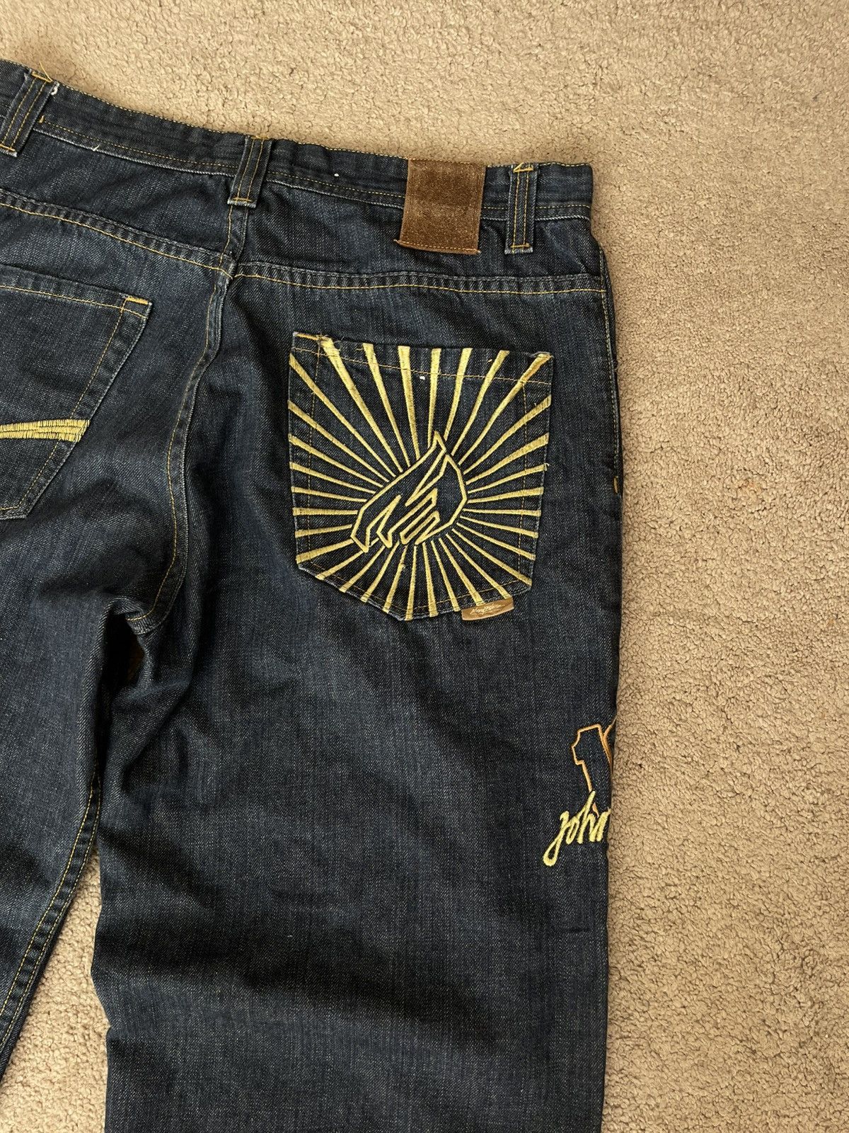 Designer × Vintage Vintage Y2K Jonny Blaze baggy fit denim pants Size US 36 / EU 52 - 2 Thumbnail