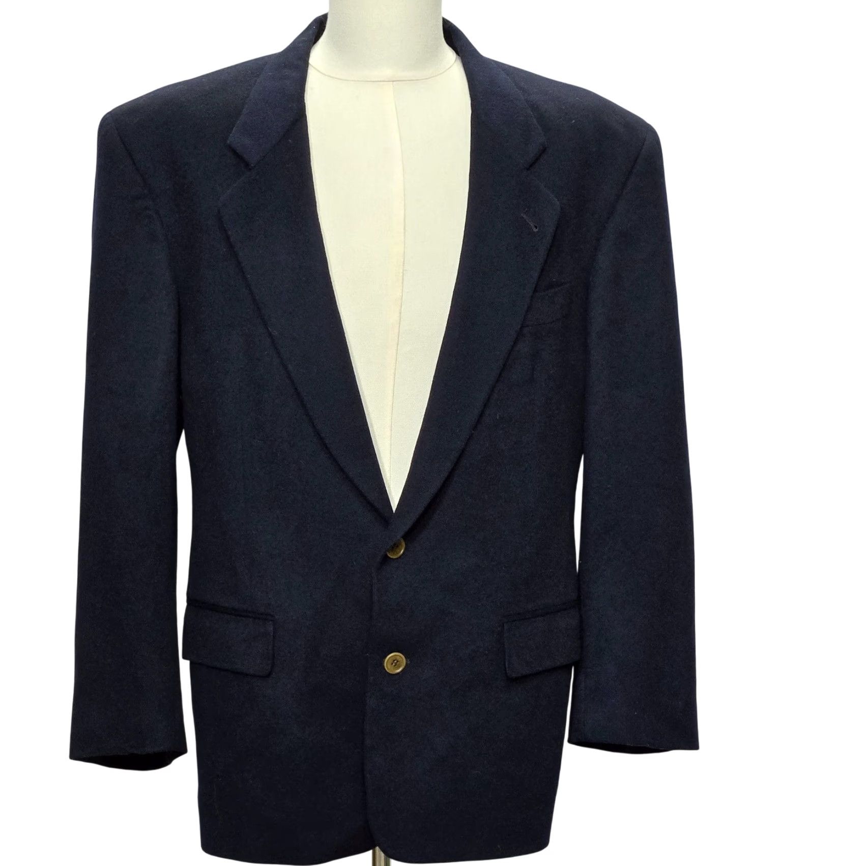 Hugo Boss VINTAGE Hugo Boss Blazer Mens 40R Navy Blue Wool Cashmere Loro Piana Corleone Jacket Size 50R - 2 Thumbnail