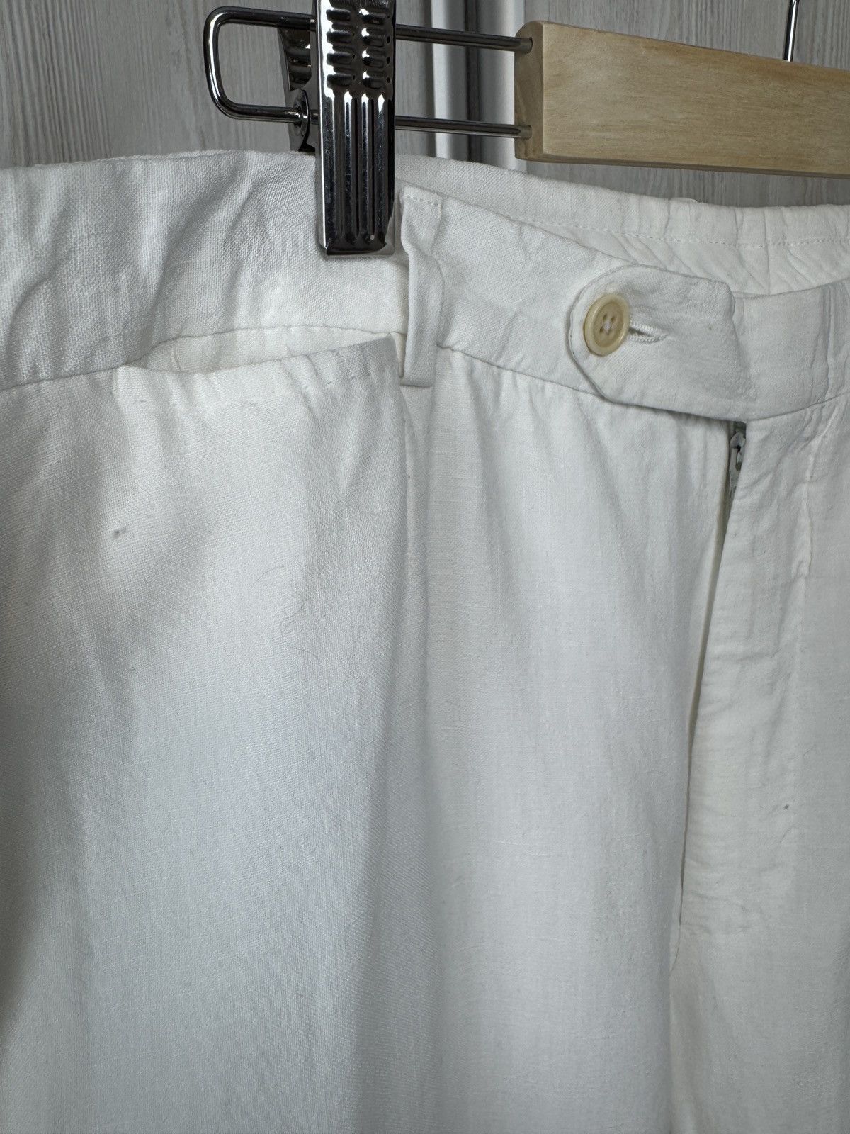 Ermenegildo Zegna Ermenegildo Zegna pure linen white classic casual pants Size US 40 / EU 56 - 5 Thumbnail
