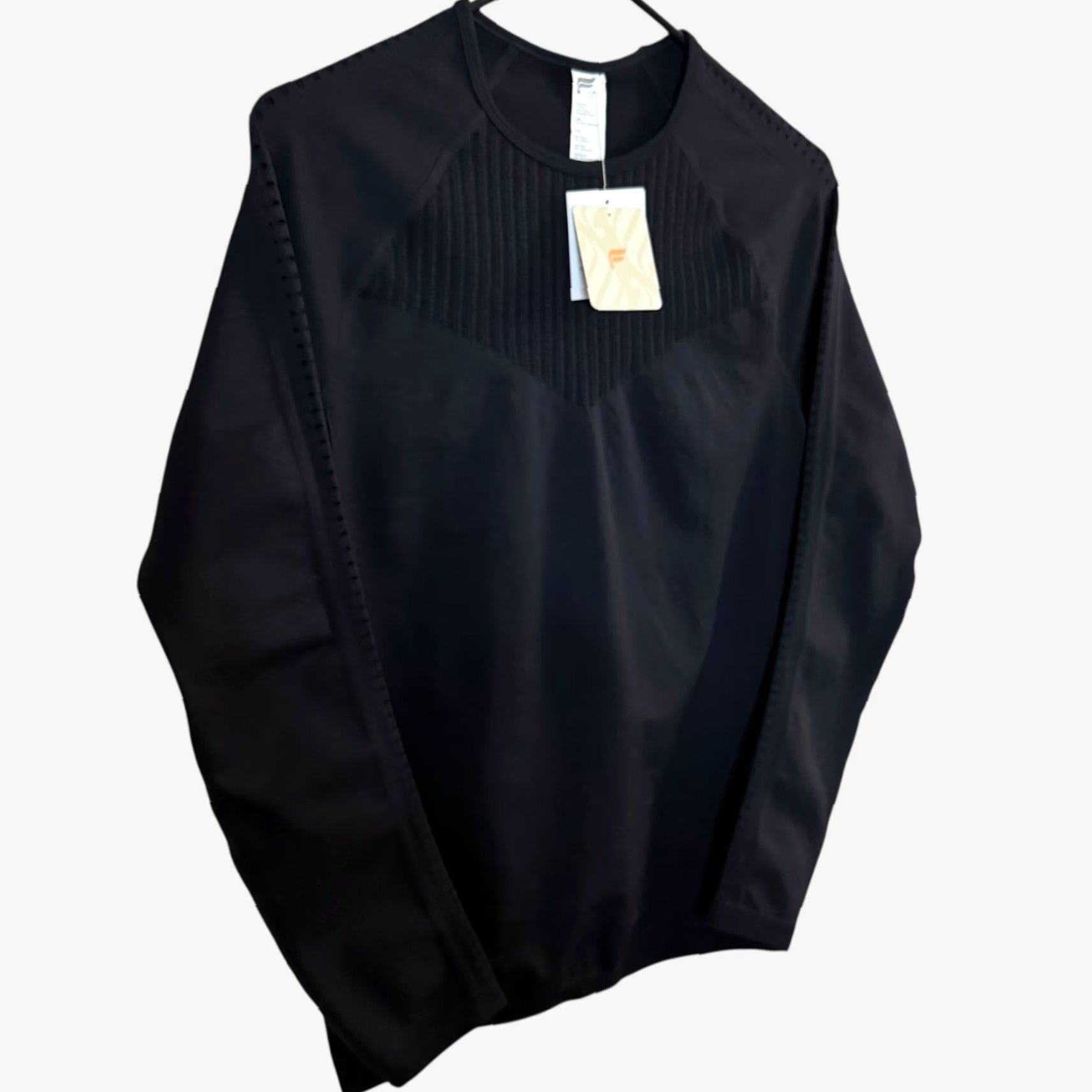 Fabletics Fabletics Sync Seamless Long-Sleeve Top Black Women's M Athletic Gym NEW Size M / US 6-8 / IT 42-44 - 3 Thumbnail