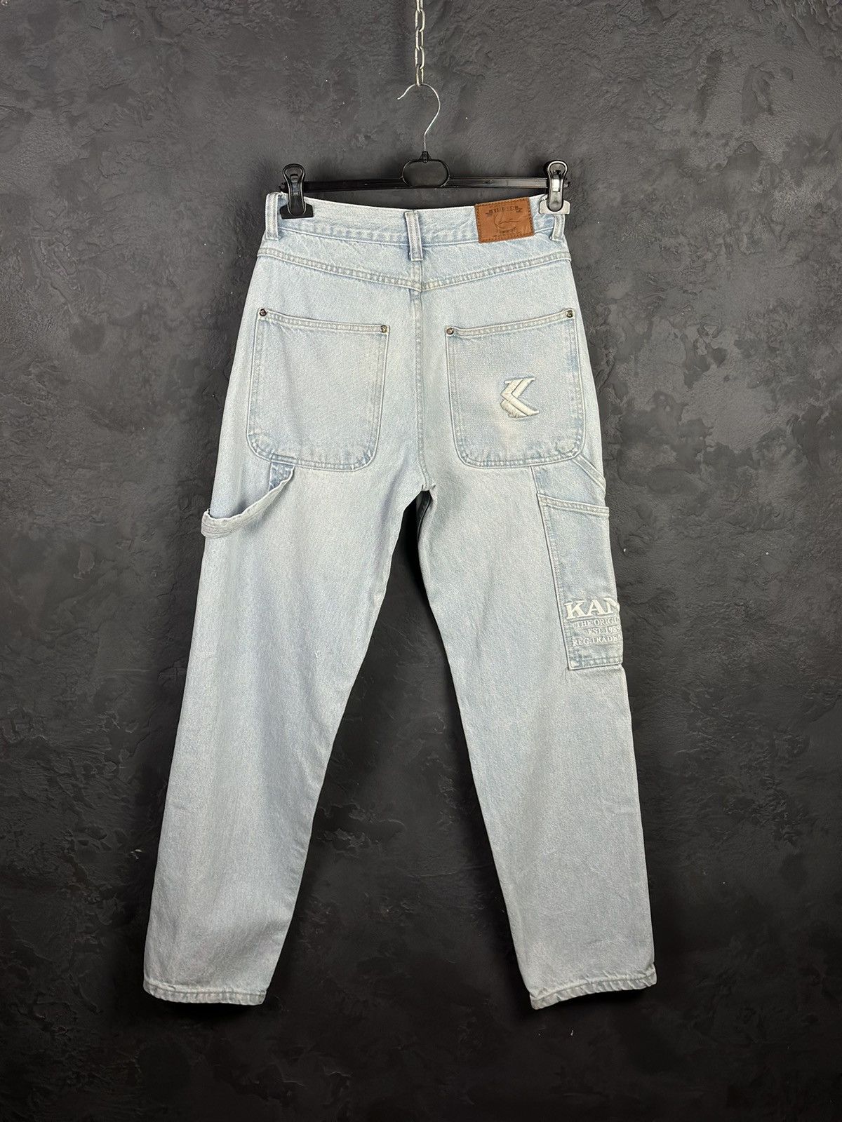 Karl Kani × Vintage Karl Kani Jeans Dark Wash Denim Cargo Pants Size US 31 - 1 Thumbnail