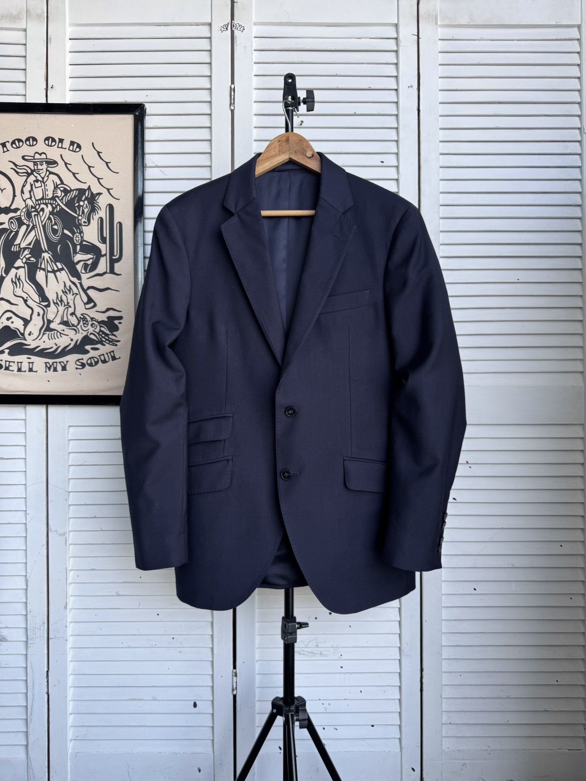 Hackett Hackett London Midnight Navy Wool Classic Tailored Suit Size 40L - 2 Thumbnail