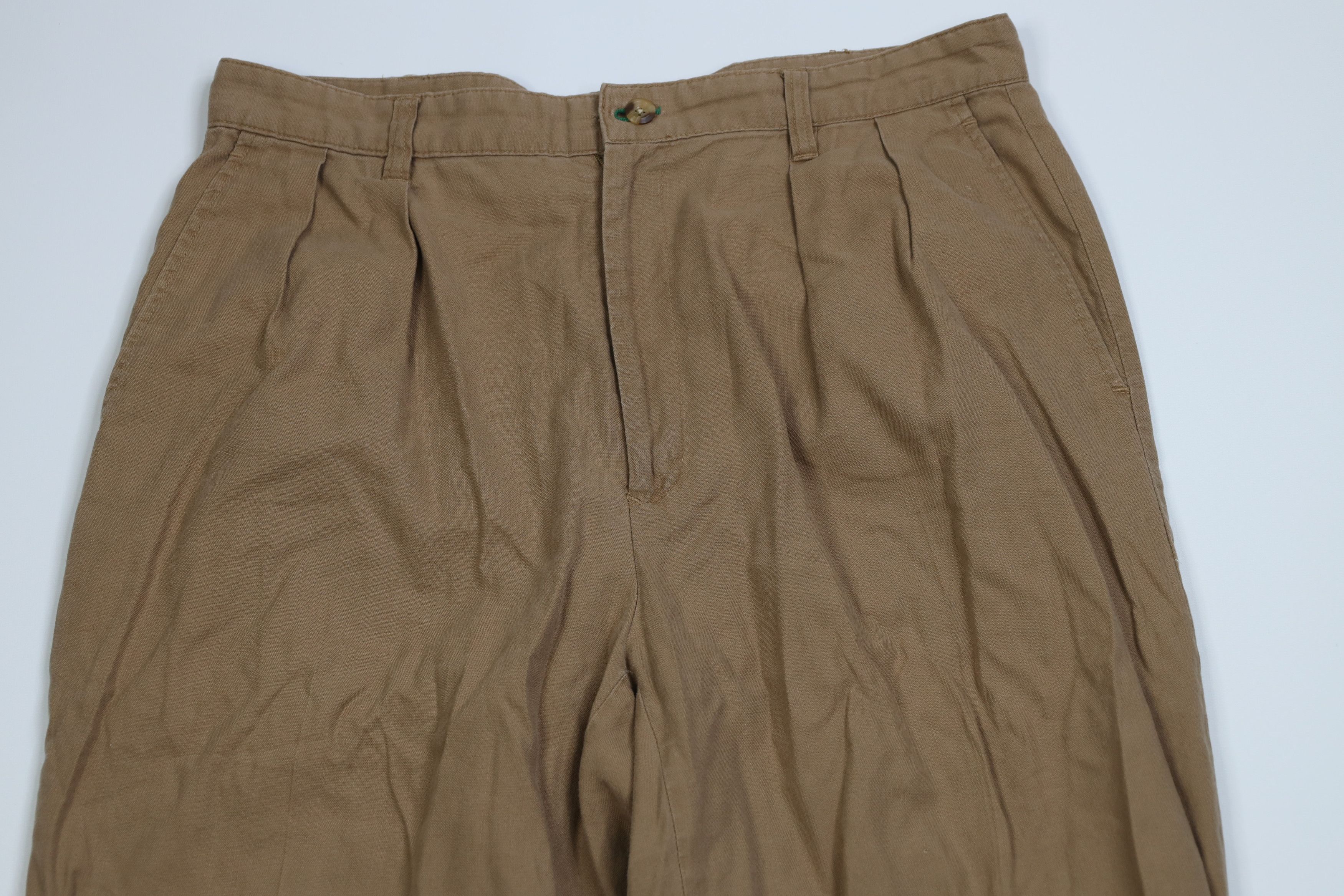 Tommy Hilfiger Vintage 90s Tommy Hilfiger Blend Knit Wide Leg Chino Pants Size US 34 / EU 50 - 2 Thumbnail