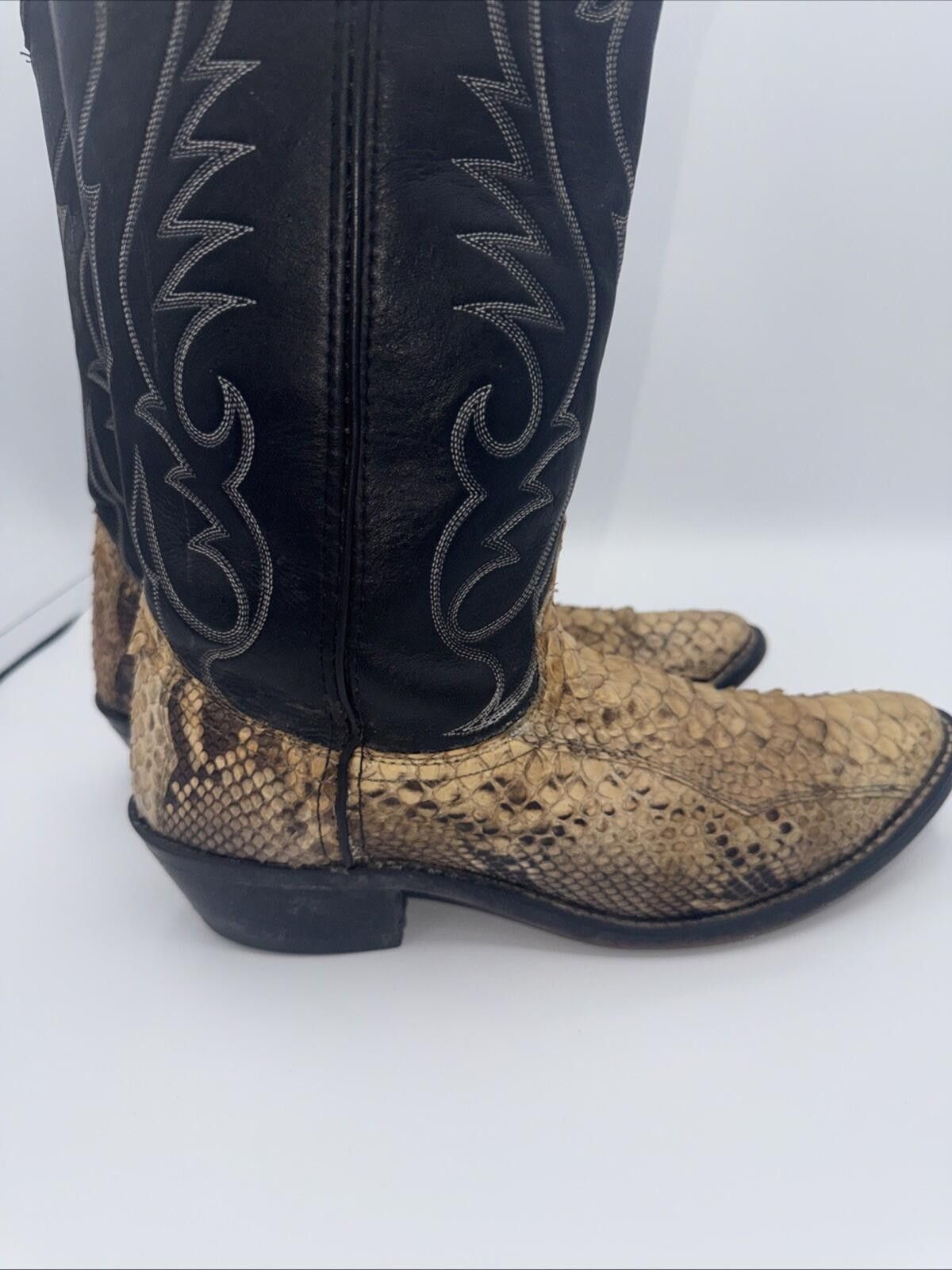 Other Vintage 9D Laredo Python Snakeskin Western Cowboy Boots USA Size US 9 / EU 42 - 6 Thumbnail