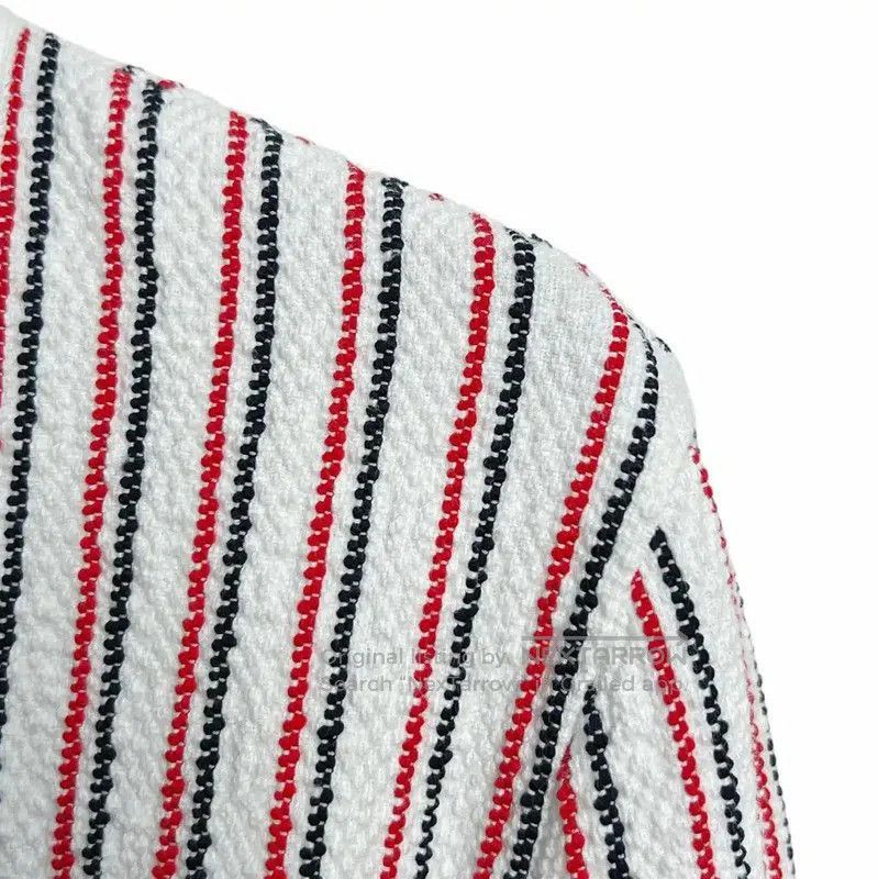 Thom Browne Thom Browne Women's White Striped Cardigan . Size L / US 10 / IT 46 - 3 Thumbnail