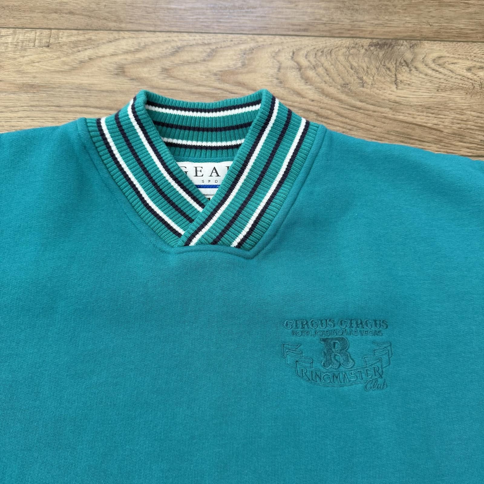 Gear for Sports Vintage 90s Circus Circus Las Vegas Casino V Neck Sweater Size US M / EU 48-50 / 2 - 2 Thumbnail