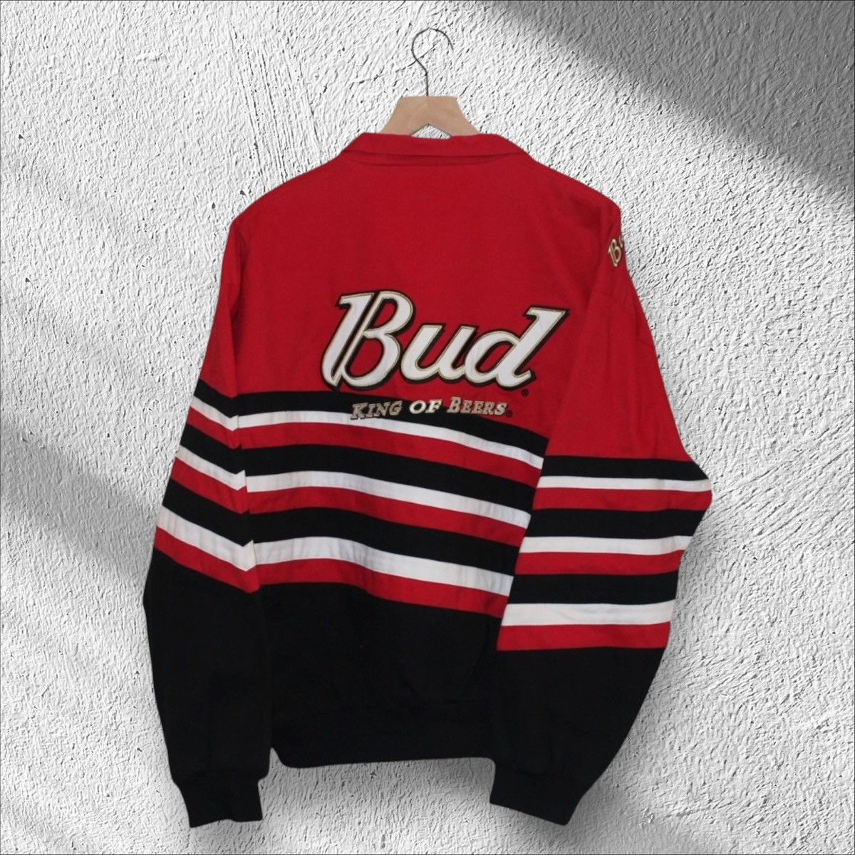 JH Design × Vintage 2000s Vintage NASCAR Racing Jacket Earnhardt Budweiser Large Size US L / EU 52-54 / 3 - 2 Thumbnail