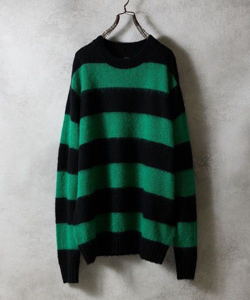 Number (N)ine Number Nine MOHAIR WIDE STRIPED KNIT SWEATER Size 4 Size US XL / EU 56 / 4 - 1 Thumbnail