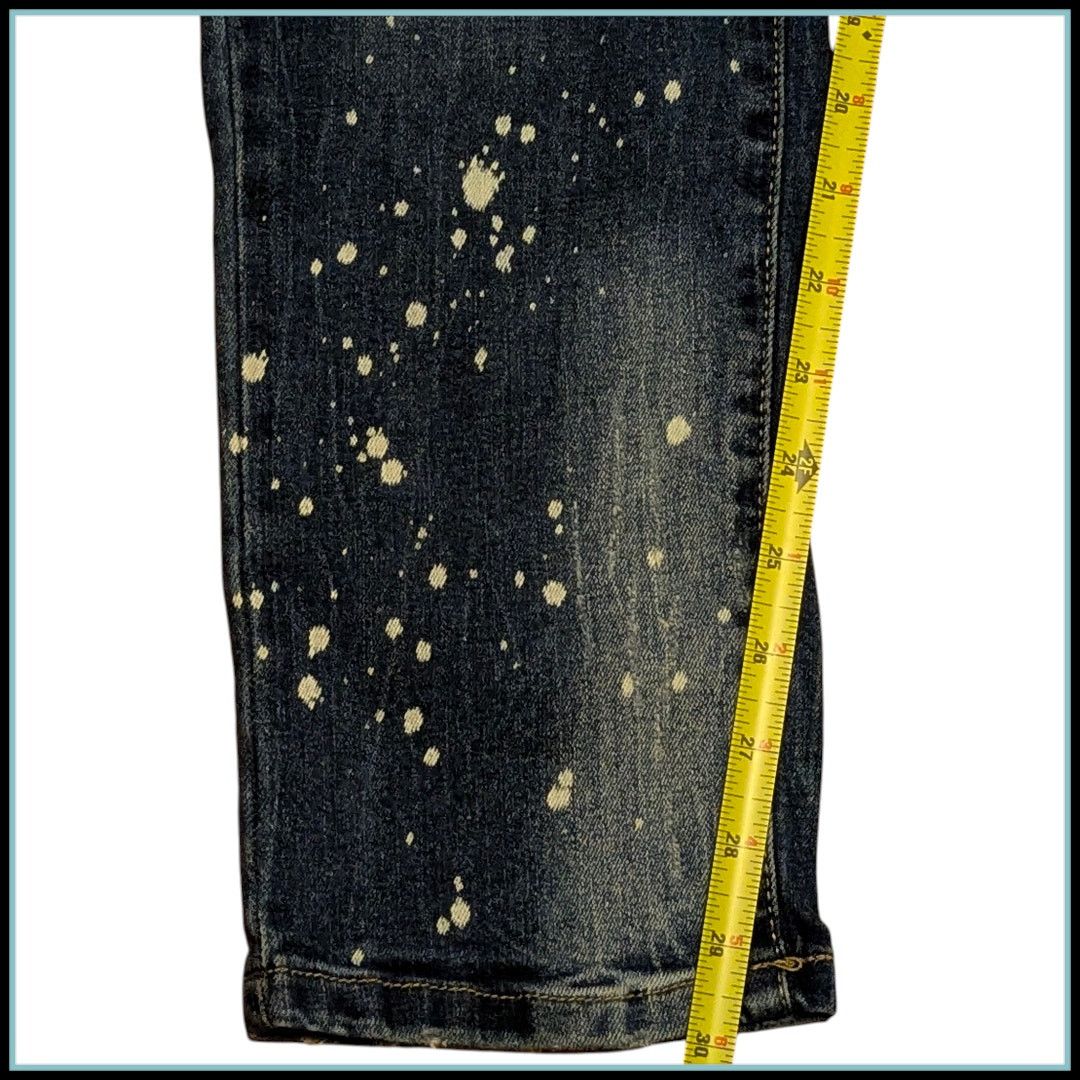 Ed Hardy ED HARDY "Roaring Tiger" Splatter Jeans Slim Taper Men's 32 Size US 32 / EU 48 - 12 Thumbnail