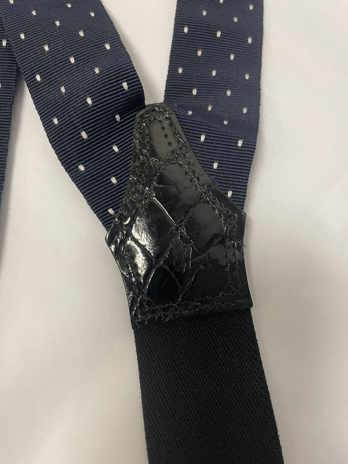 Polo Ralph Lauren × Vintage Polka Dot Print Suspenders with Genuine Alligator Trim Size ONE SIZE - 3 Thumbnail