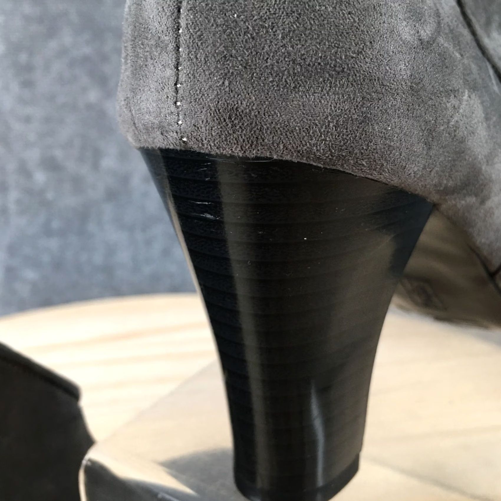 Vintage Aerosoles Gold Role Boots Women 9.5 M Slip On Heeled Bootie Gray Fabric Boots Size US 10 / IT 40 - 4 Thumbnail