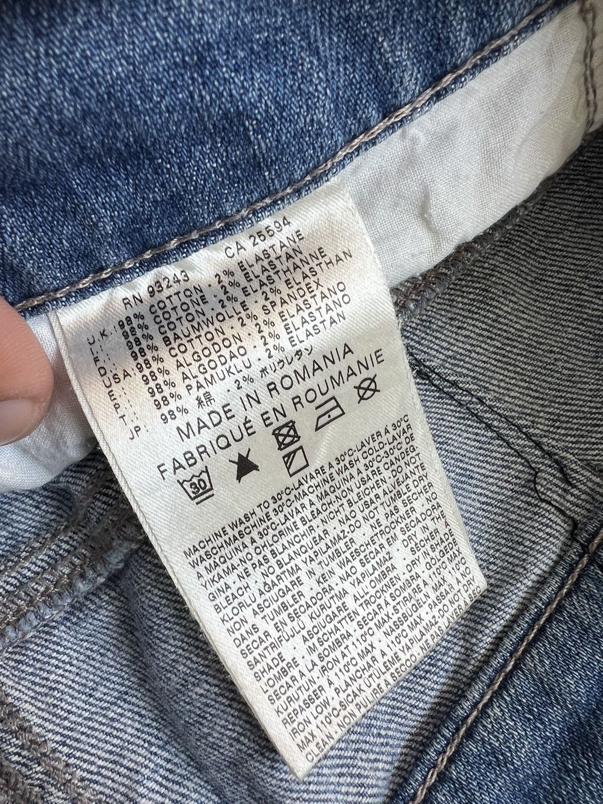 Diesel VINTAGE DIESEL DISTRESSED SKIRT DENIM JEANS Size 27" / US 4 / IT 40 - 14 Thumbnail