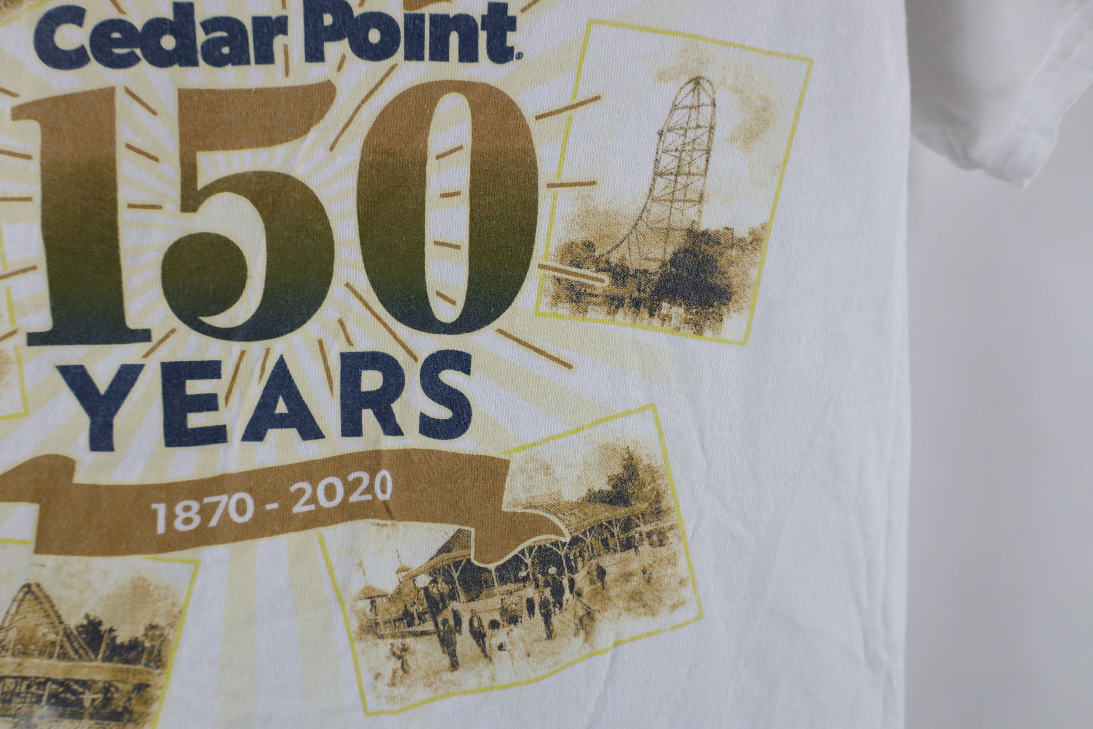 Vintage 150th Anniversary Cedar Point Amusement Park T-Shirt White Size US S / EU 44-46 / 1 - 7 Thumbnail