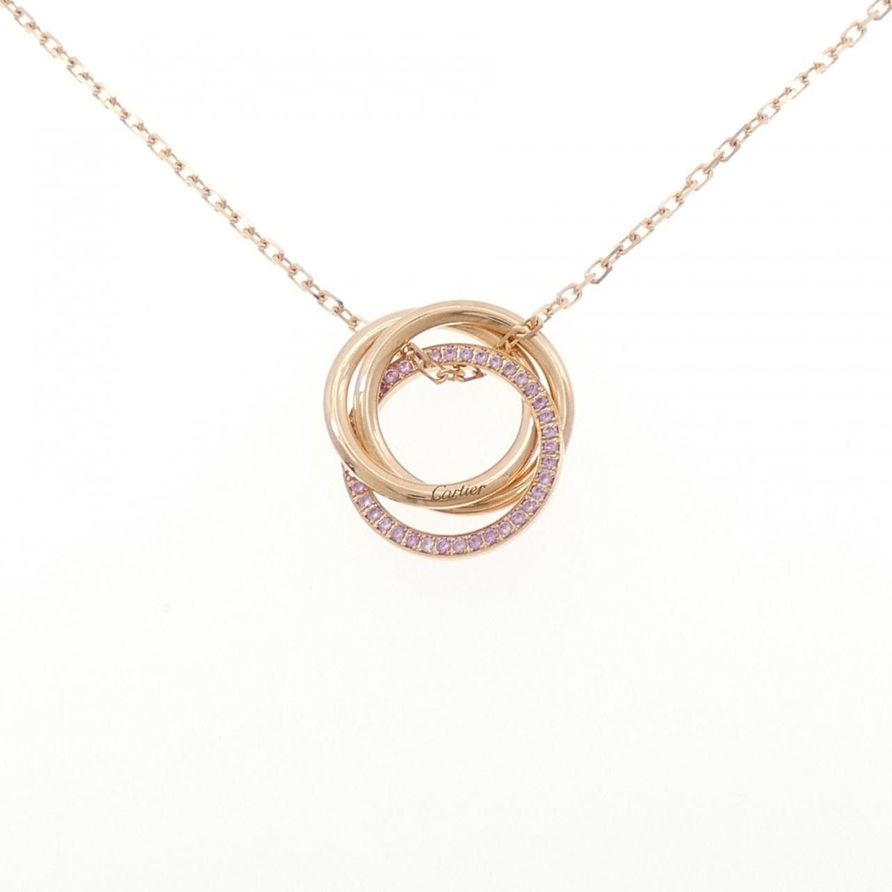 Cartier Cartier Cartier Trinity 18K Pink Gold Sapphire Necklace Precious Metal Necklace B3046000 DUTY FREE for USA Size ONE SIZE - 1 Thumbnail