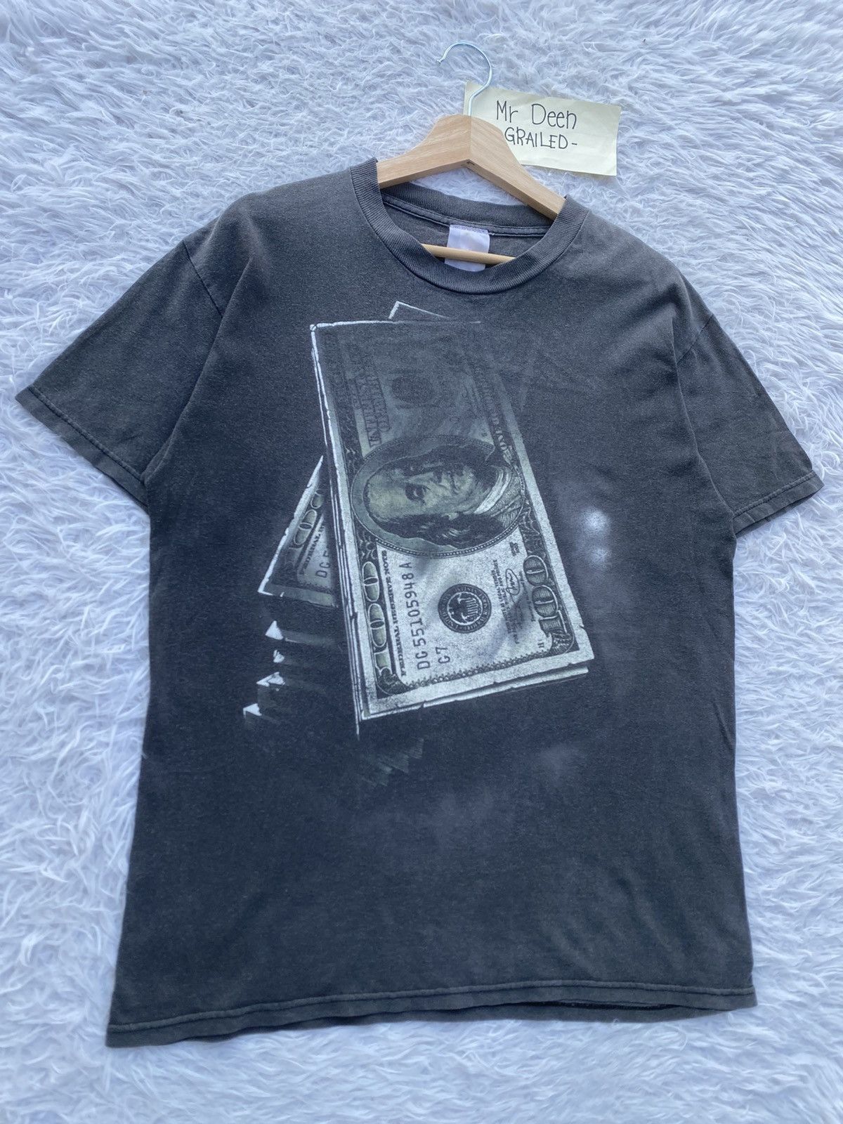 Vintage Vintage Hundred Dollar Bill Benjamin Franklin US Dollars tee Size US M / EU 48-50 / 2 - 3 Thumbnail