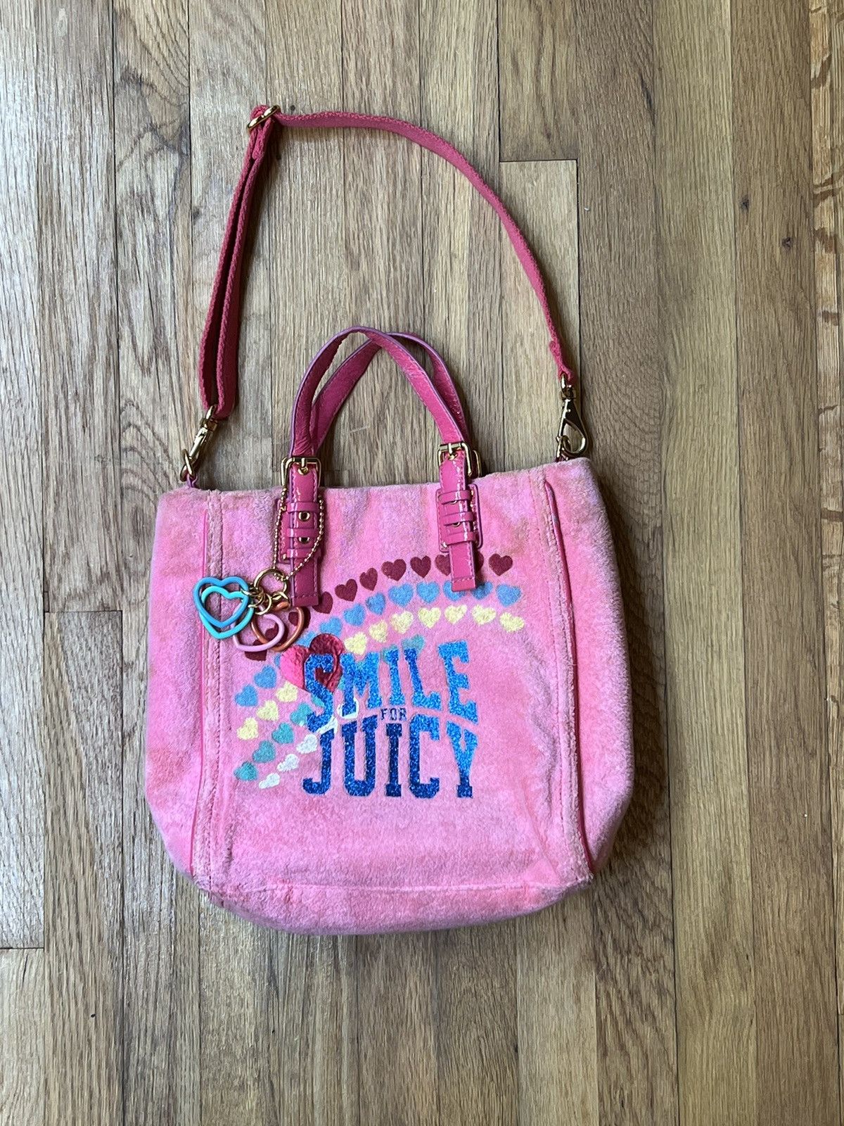 Juicy Couture ON HOLD Juicy Couture Smile For Juicy Pink Terrycloth Bag Size ONE SIZE - 8 Thumbnail