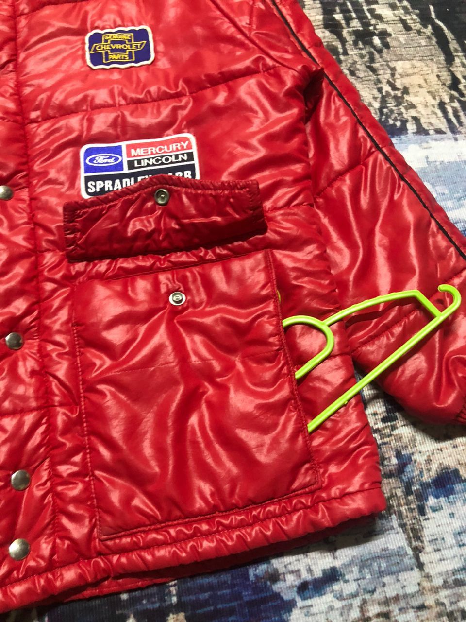 Swingster Vintage 70s/80s Motorsports Swingster Puffer Coat Jacket (L) Size US L / EU 52-54 / 3 - 5 Thumbnail