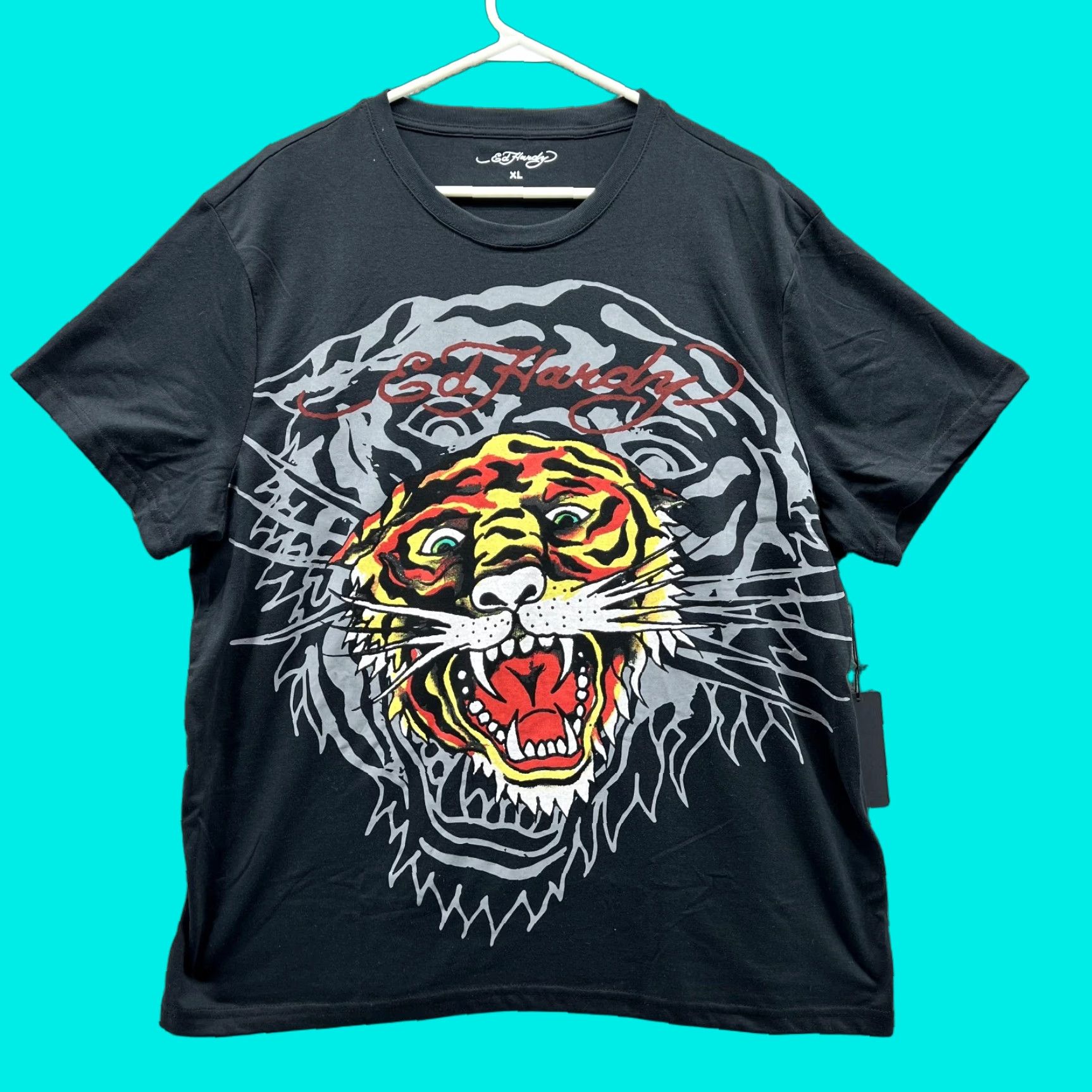 Ed Hardy Ed Hardy Shirt Men XL Black Tiger Print Tee Crewneck Cotton NWT Shirt Size US XL / EU 56 / 4 - 1 Thumbnail