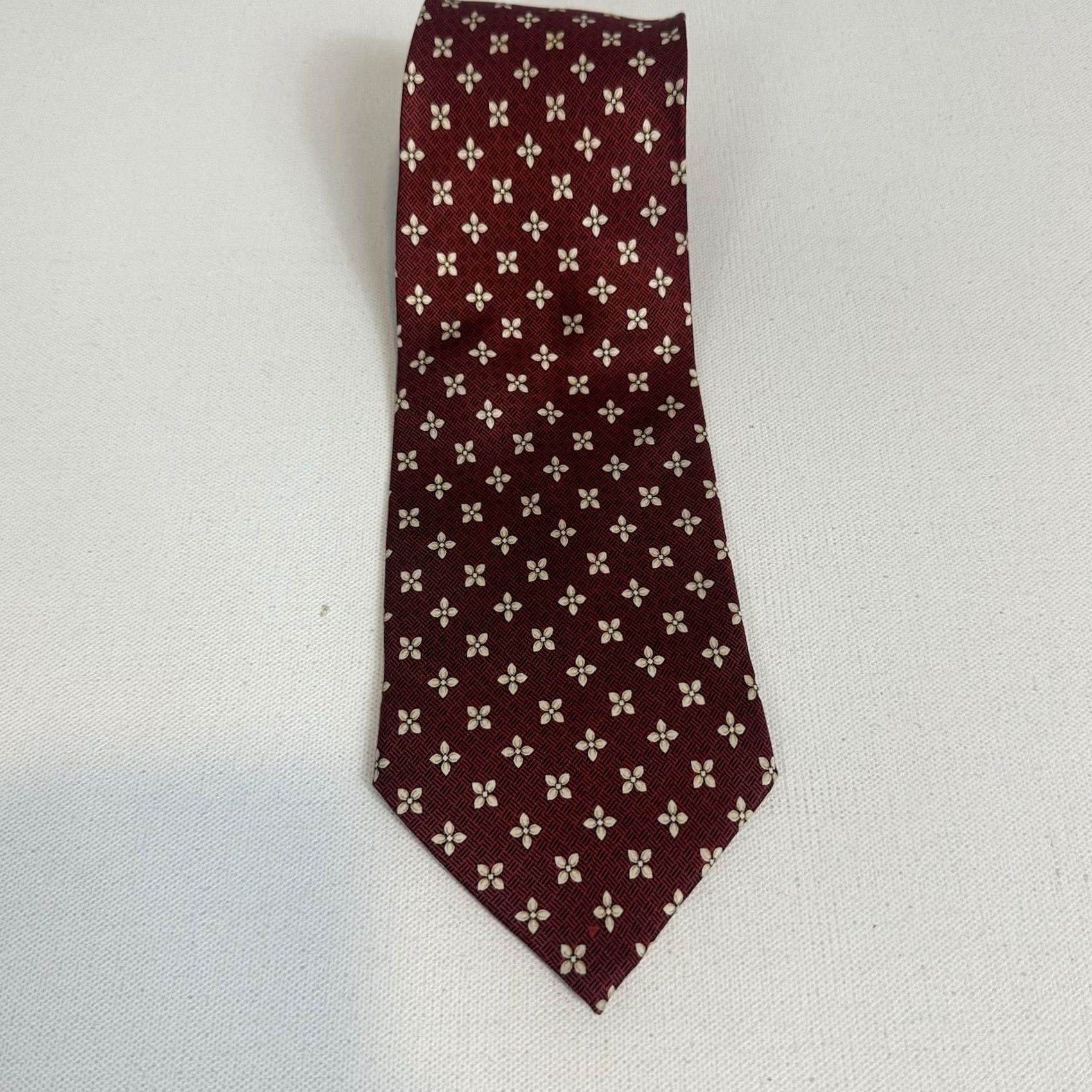 Hugo Boss HUGO BOSS Tie Silk Red Glossy Design 58x3.75” Men Designer Size ONE SIZE - 2 Thumbnail