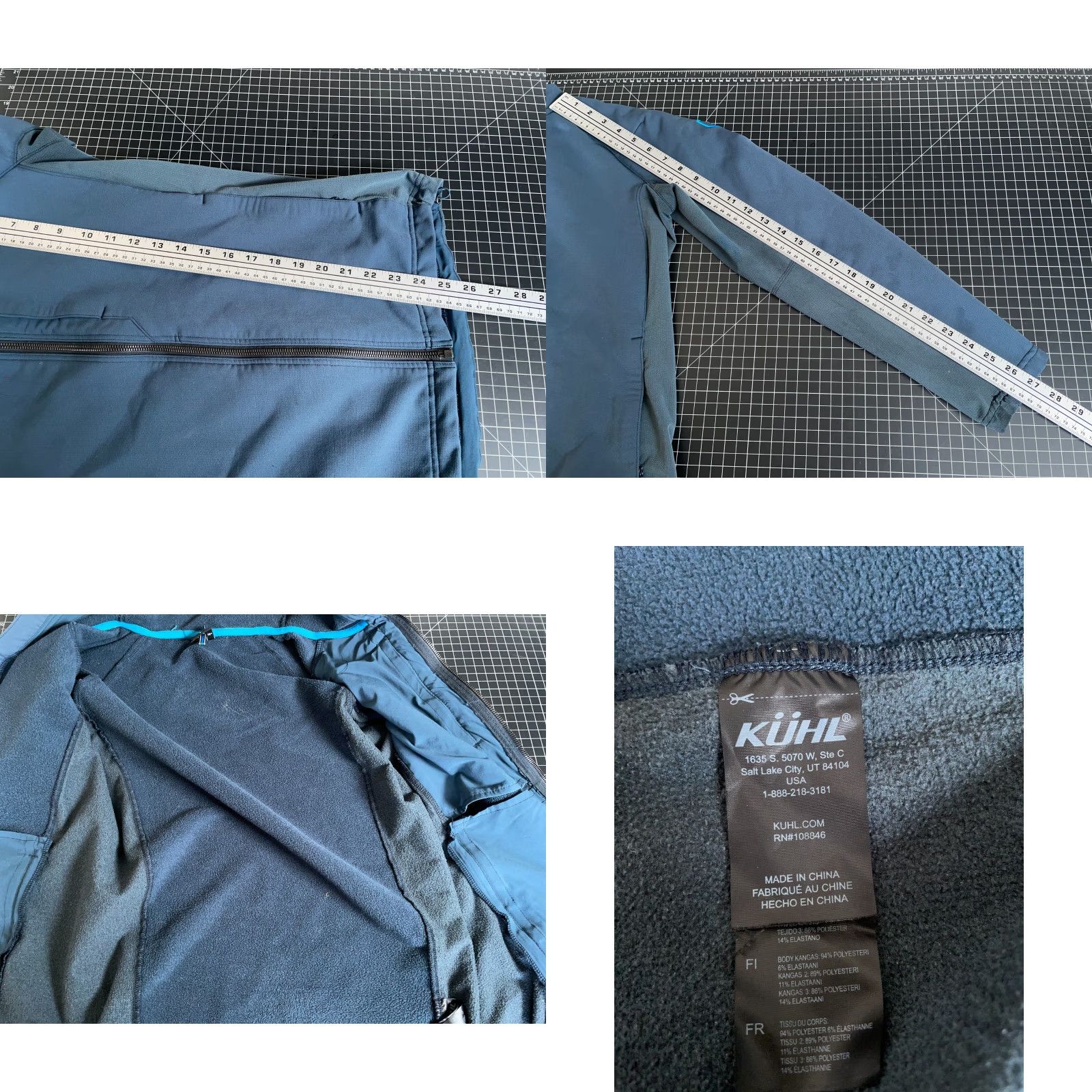 Vintage Kuhl Projeckt Softshell Jacket Men’s Small Gray Blue Hooded Zip Up 1140 Size US S / EU 44-46 / 1 - 8 Thumbnail