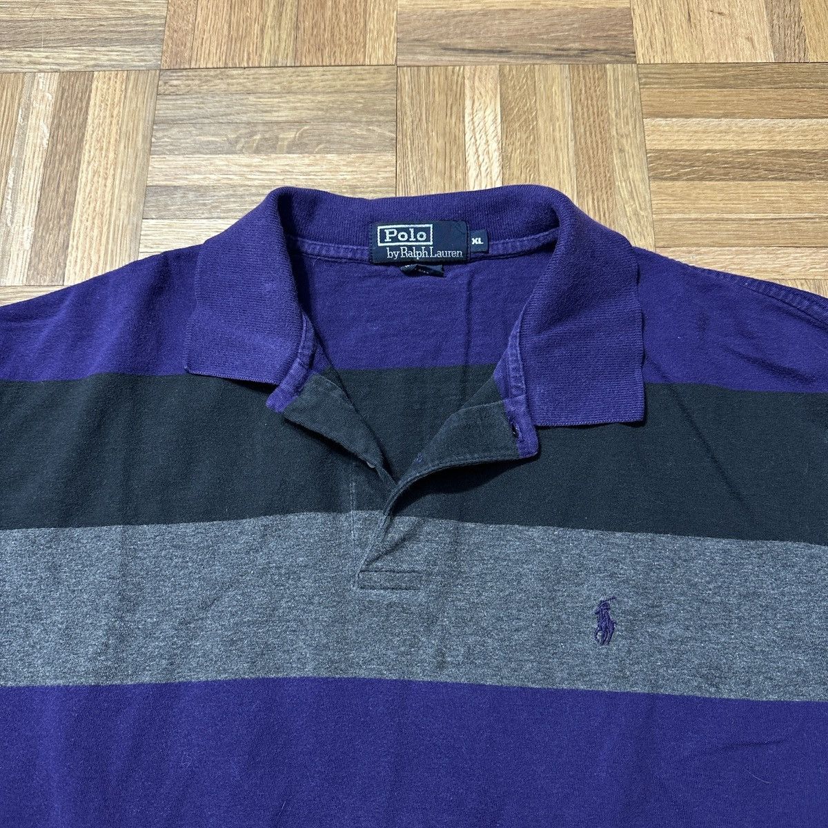 Polo Ralph Lauren Vintage Polo long sleeve striped shirt Size US XL / EU 56 / 4 - 3 Thumbnail