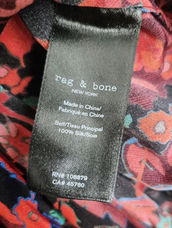Rag & Bone Red Multi Amber Silk Floral Skirt Gift Party Spring Summer Size 26" / US 2 / IT 38 - 16 Thumbnail