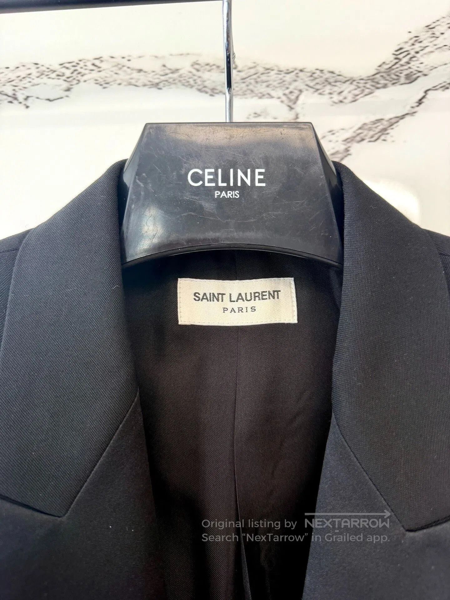 Saint Laurent Paris saint laurent black satin smoking jacket. Size US M / EU 48-50 / 2 - 3 Thumbnail